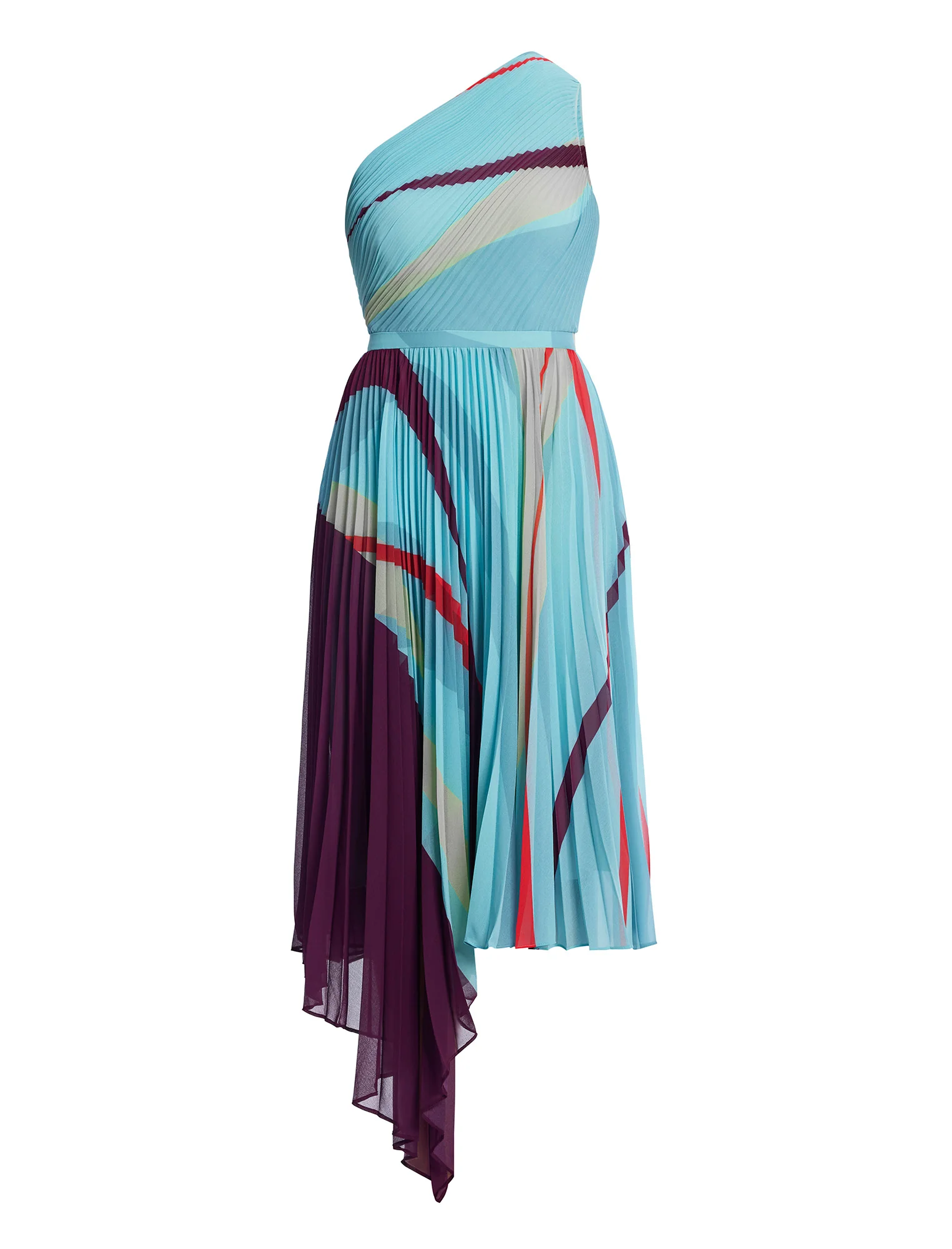Printed Pleated Dress - Image 9