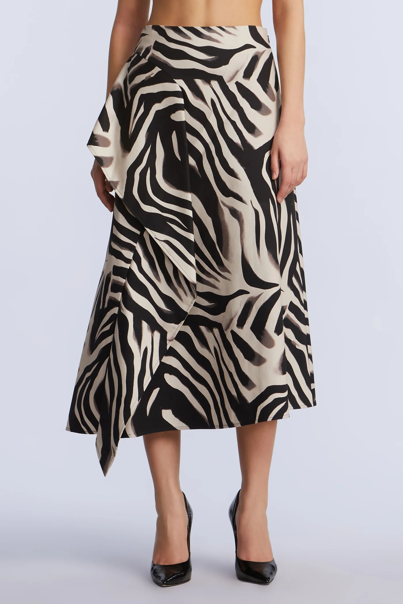 Printed Side Panel Midi Skirt - Image 3