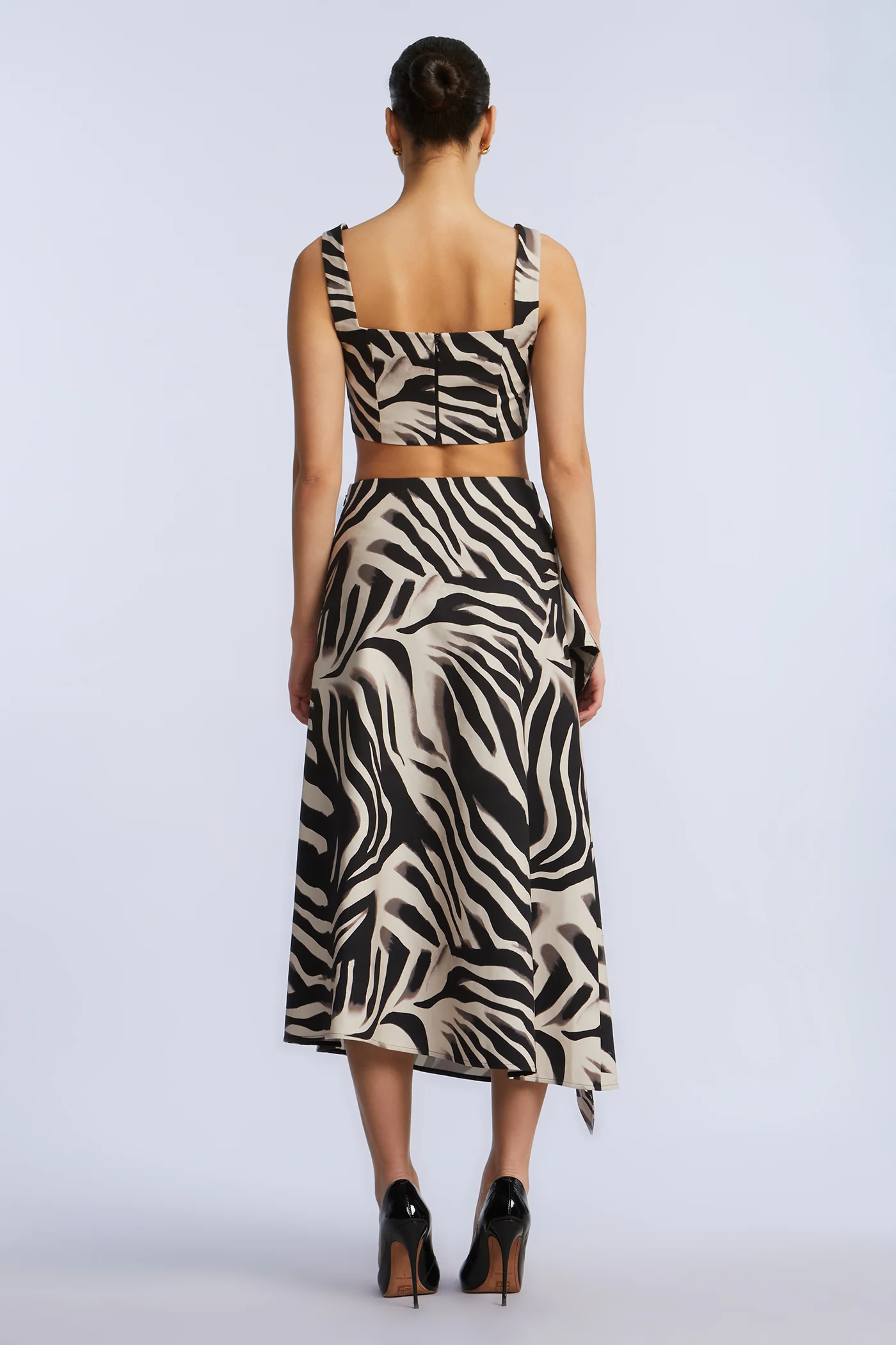 Printed Side Panel Midi Skirt - Image 4