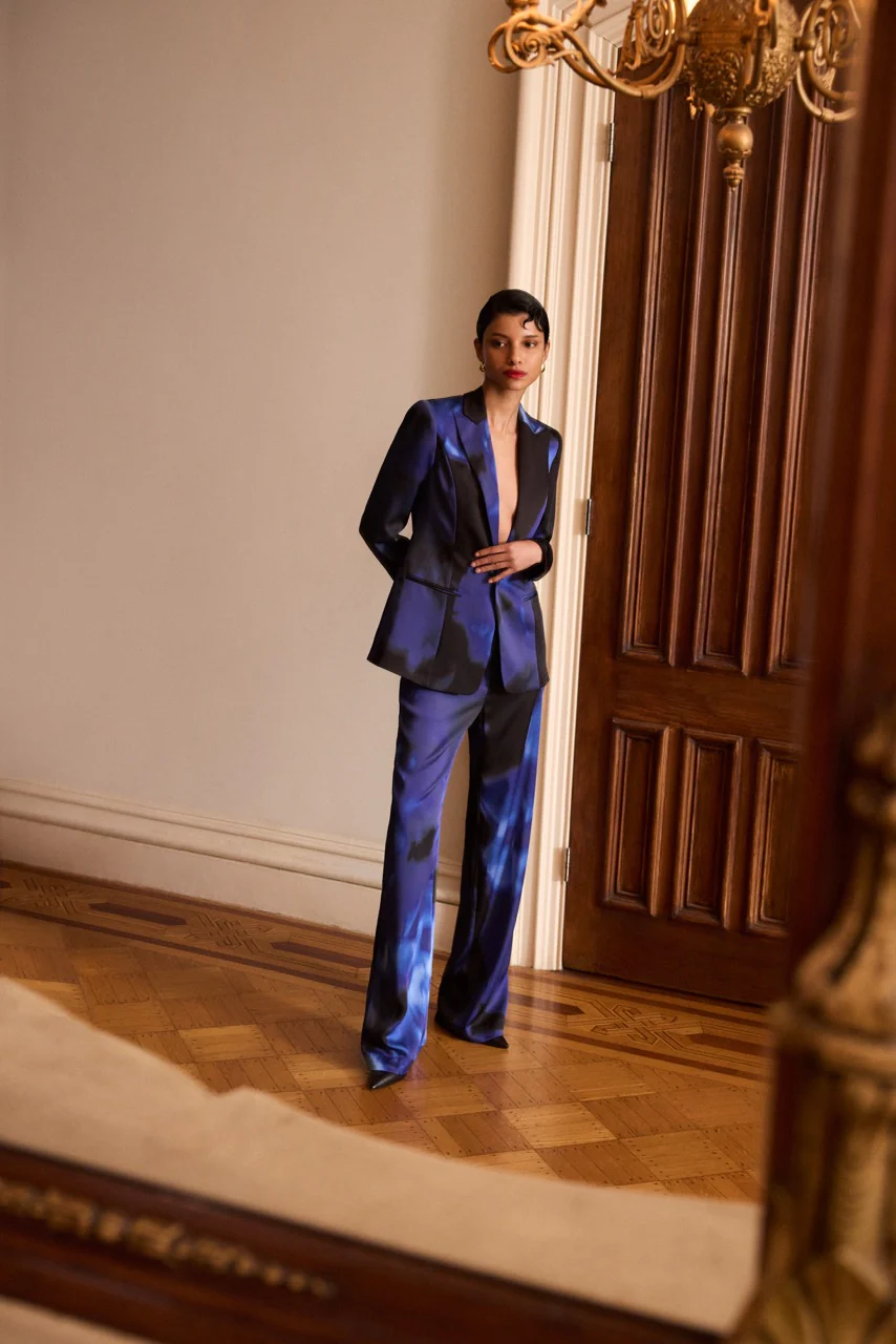 Rose Printed Blazer - Image 6