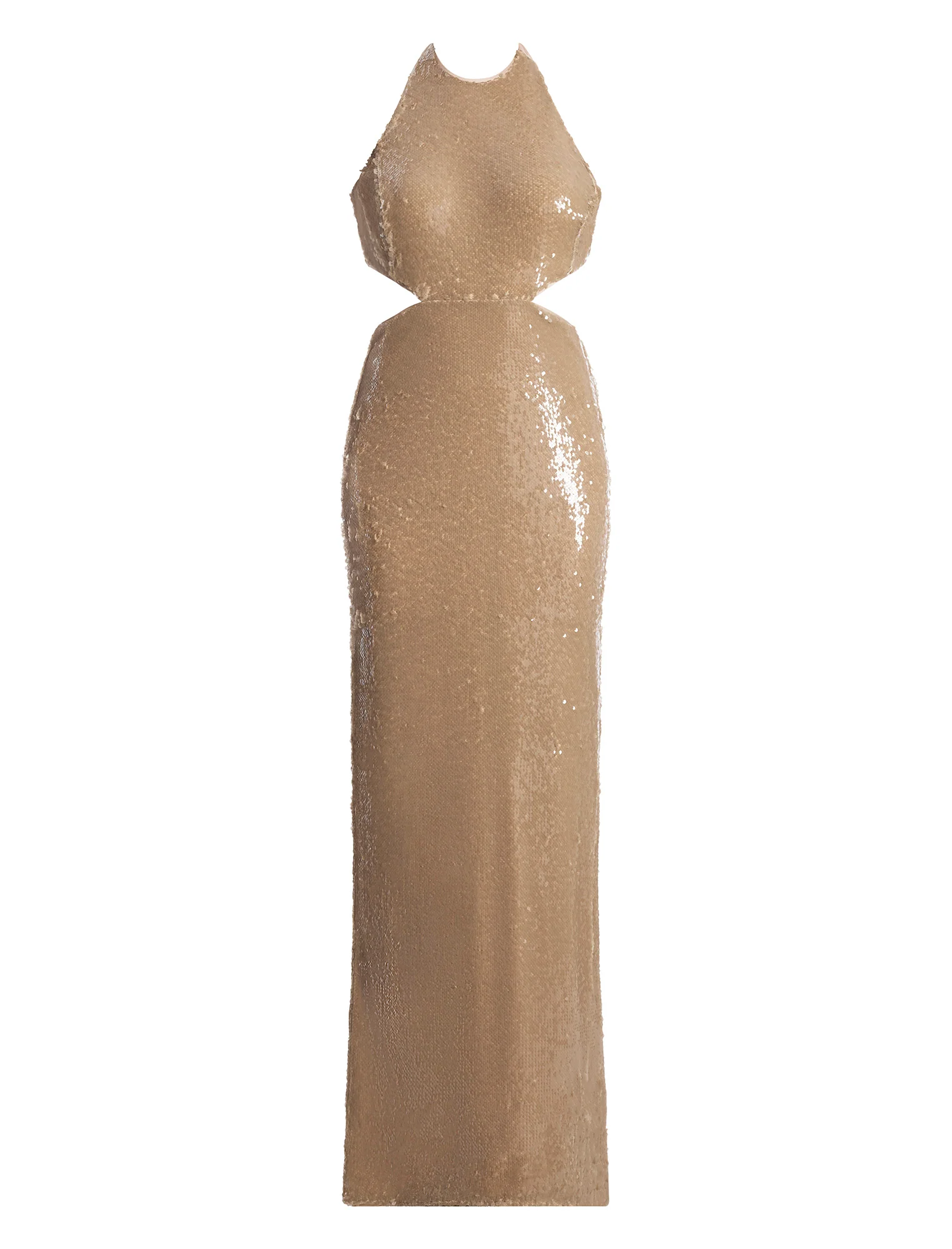 Sequin Cutout Halter Gown - Image 9