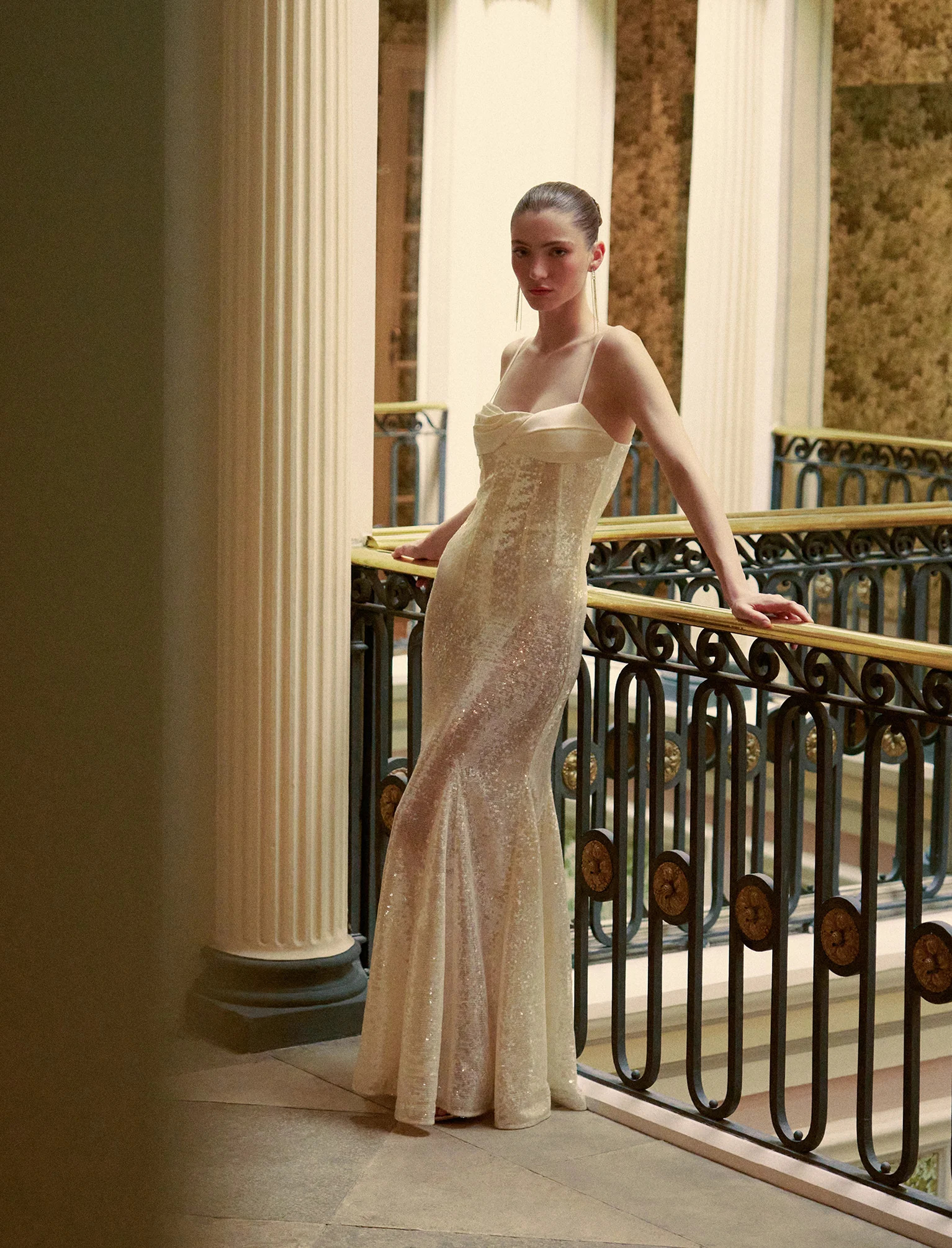 Sequin Lace Gusset Gown - Image 5