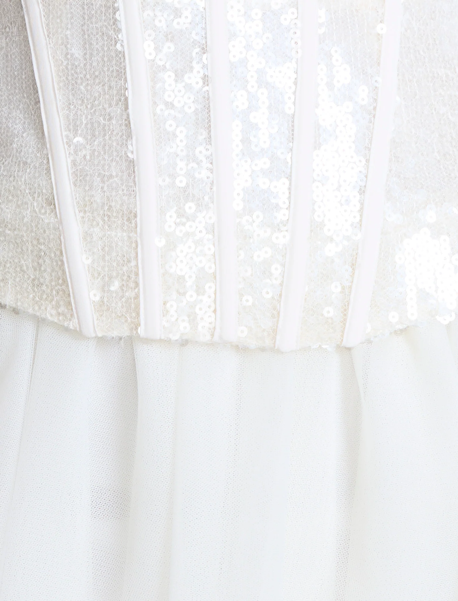Sequin Lace Peplum Tulle Dress - Image 9
