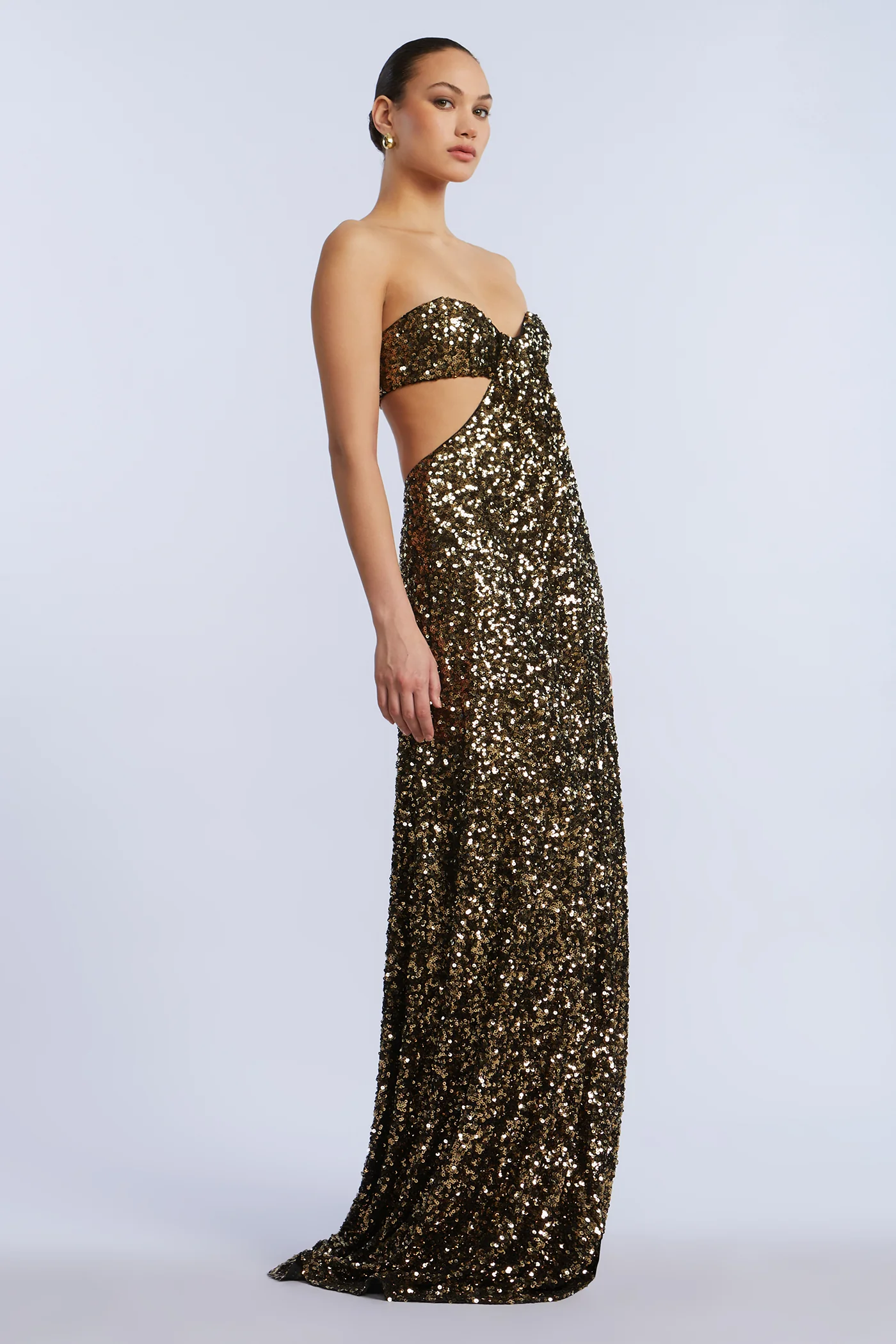 Sequin Strapless Gown - Image 3