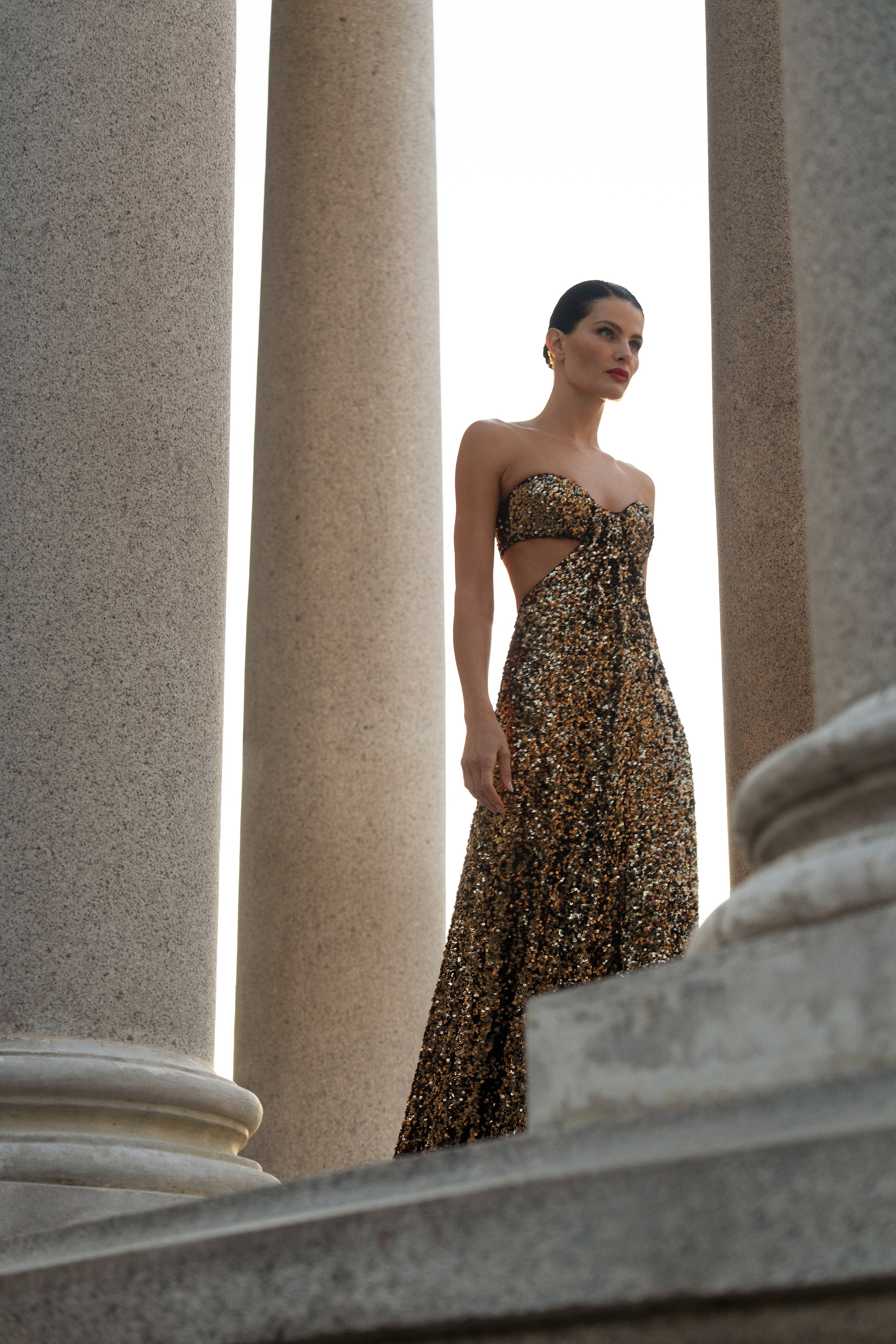 Sequin Strapless Gown - Image 4