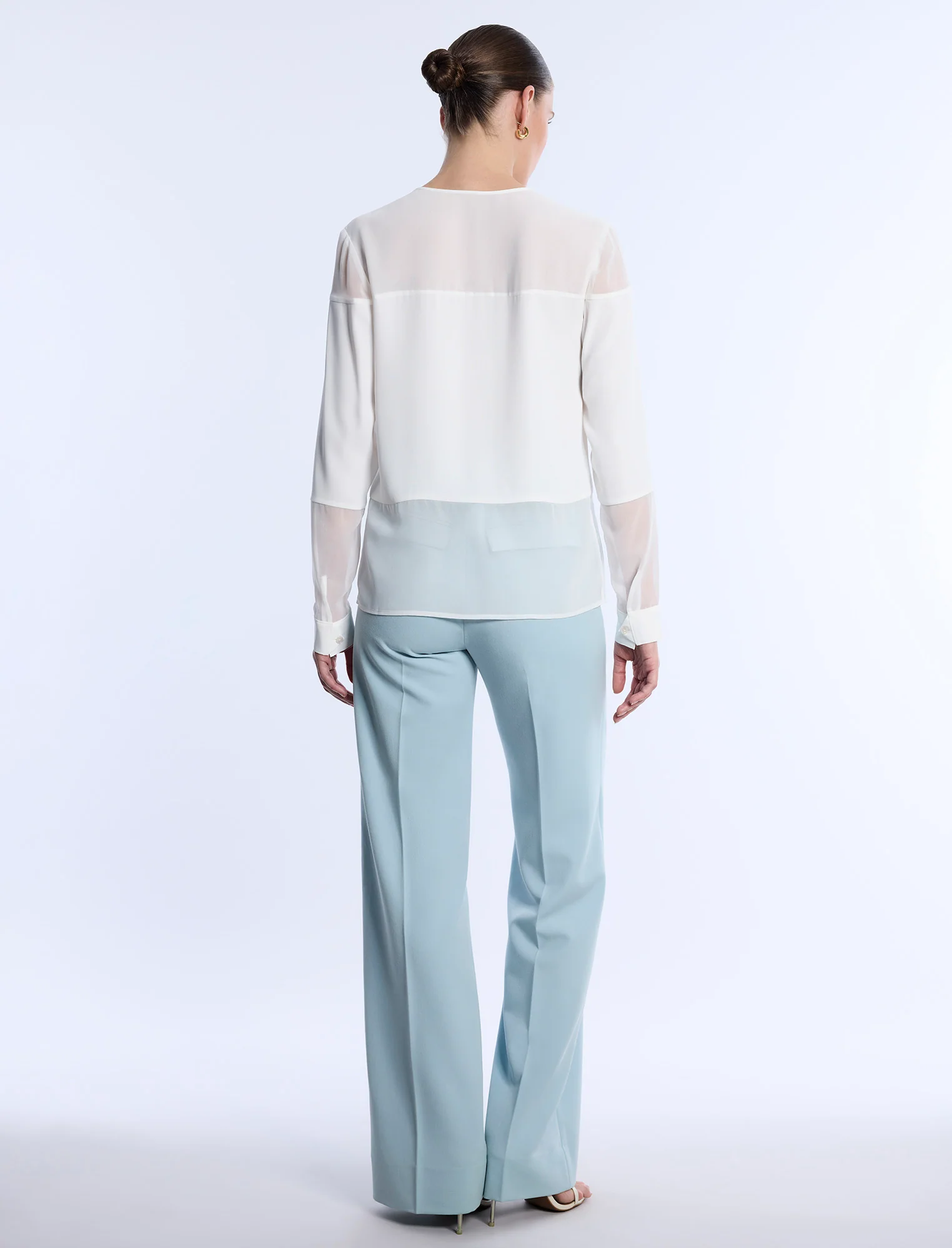 Sheer Panel Blouse - Image 2