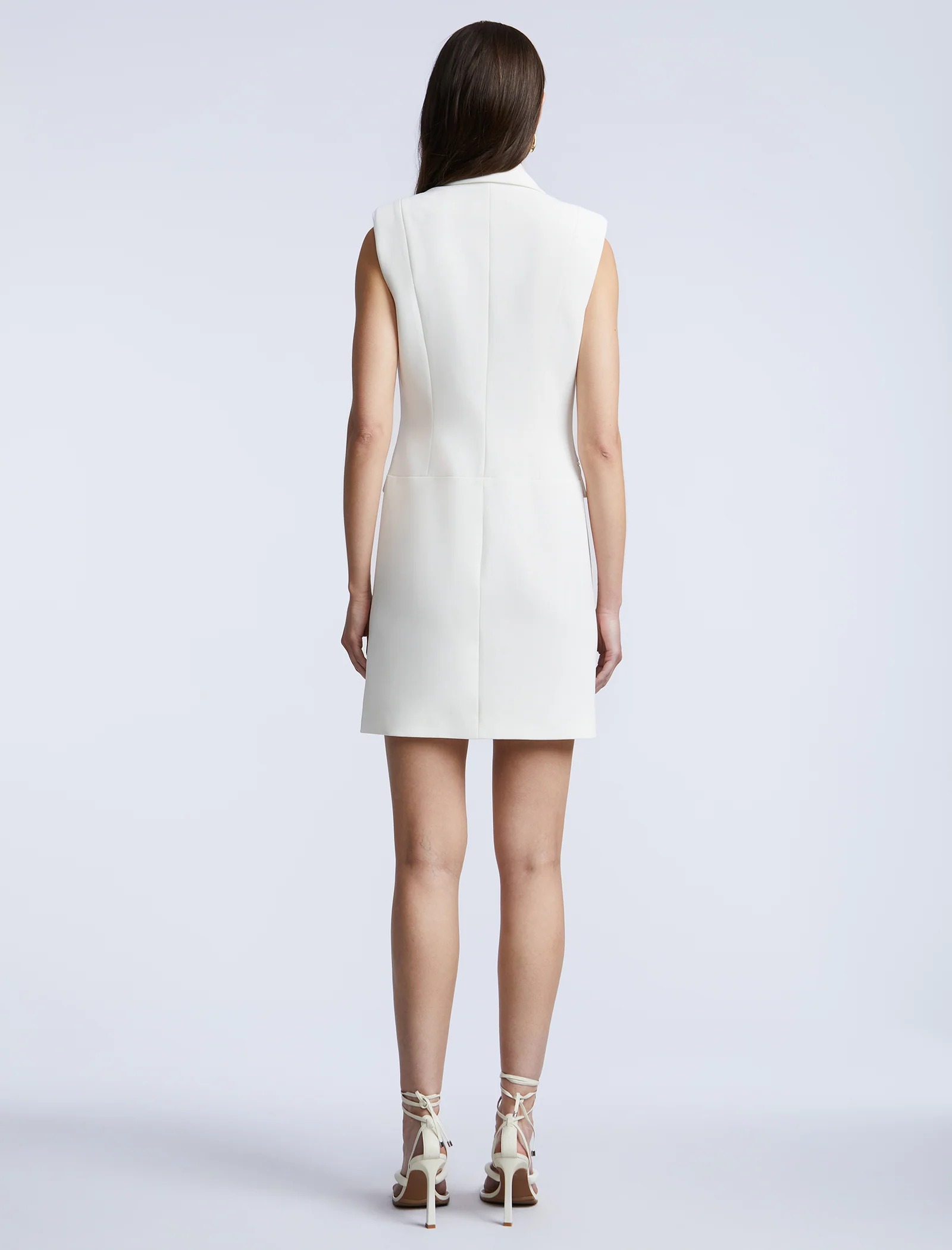Sleeveless Draped Blazer Dress - Image 2