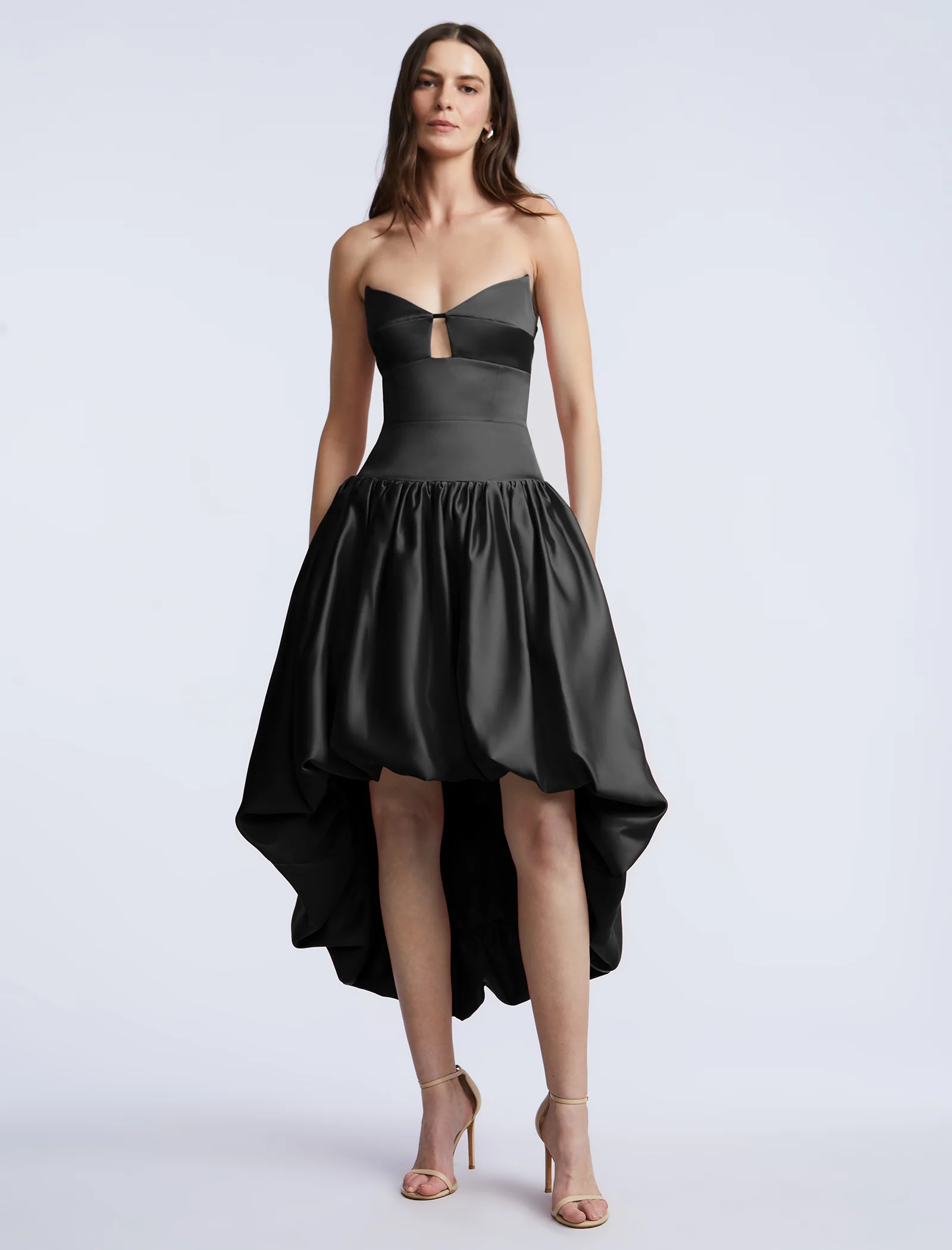 Solid Bubble Hem Dress