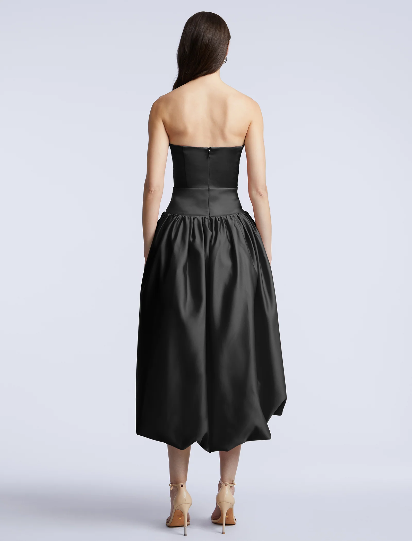 Solid Bubble Hem Dress - Image 2