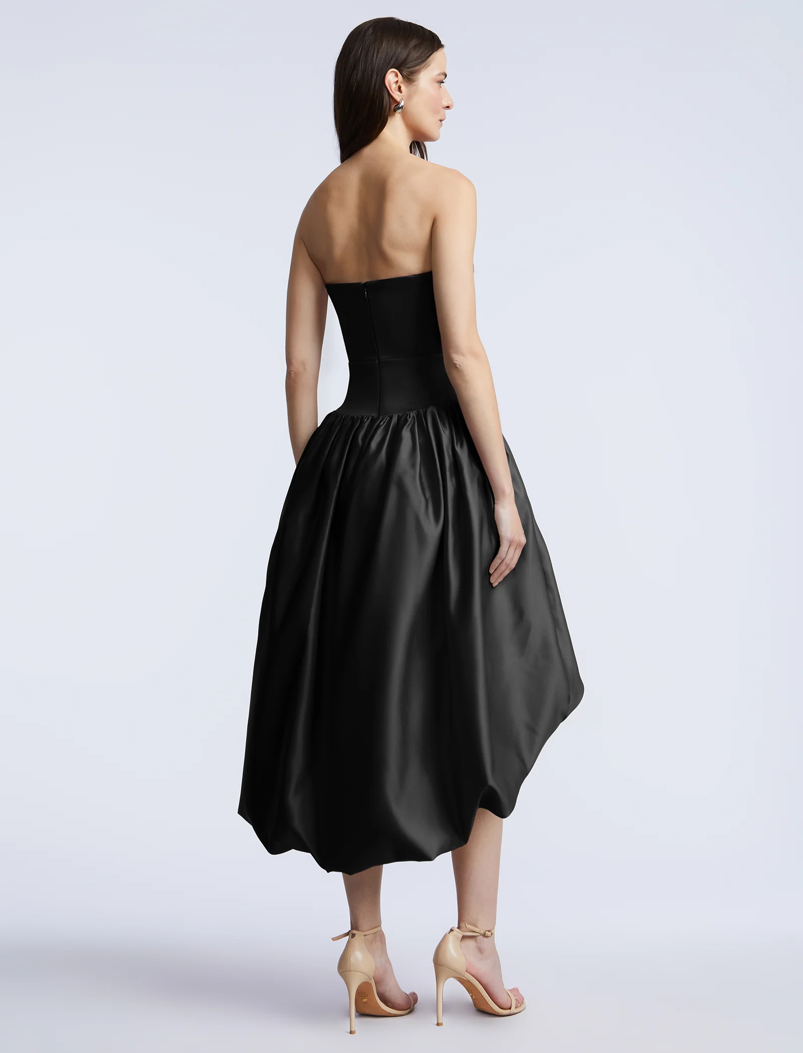 Solid Bubble Hem Dress - Image 6