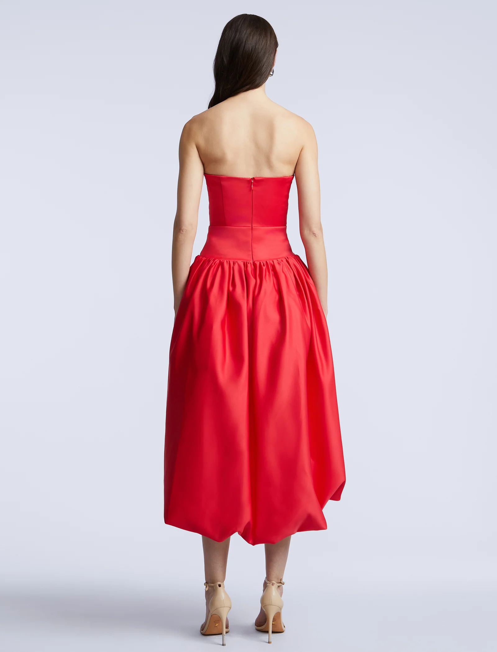 Solid Bubble Hem Dress - Image 2