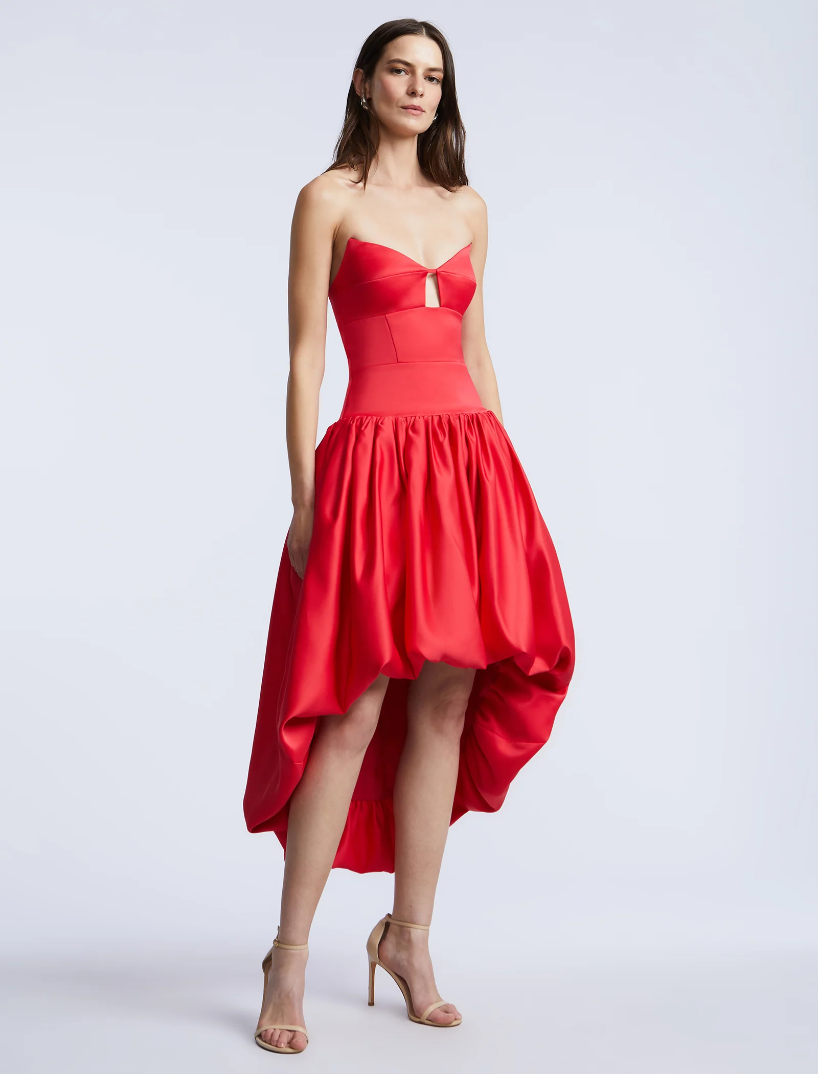 Solid Bubble Hem Dress - Image 3