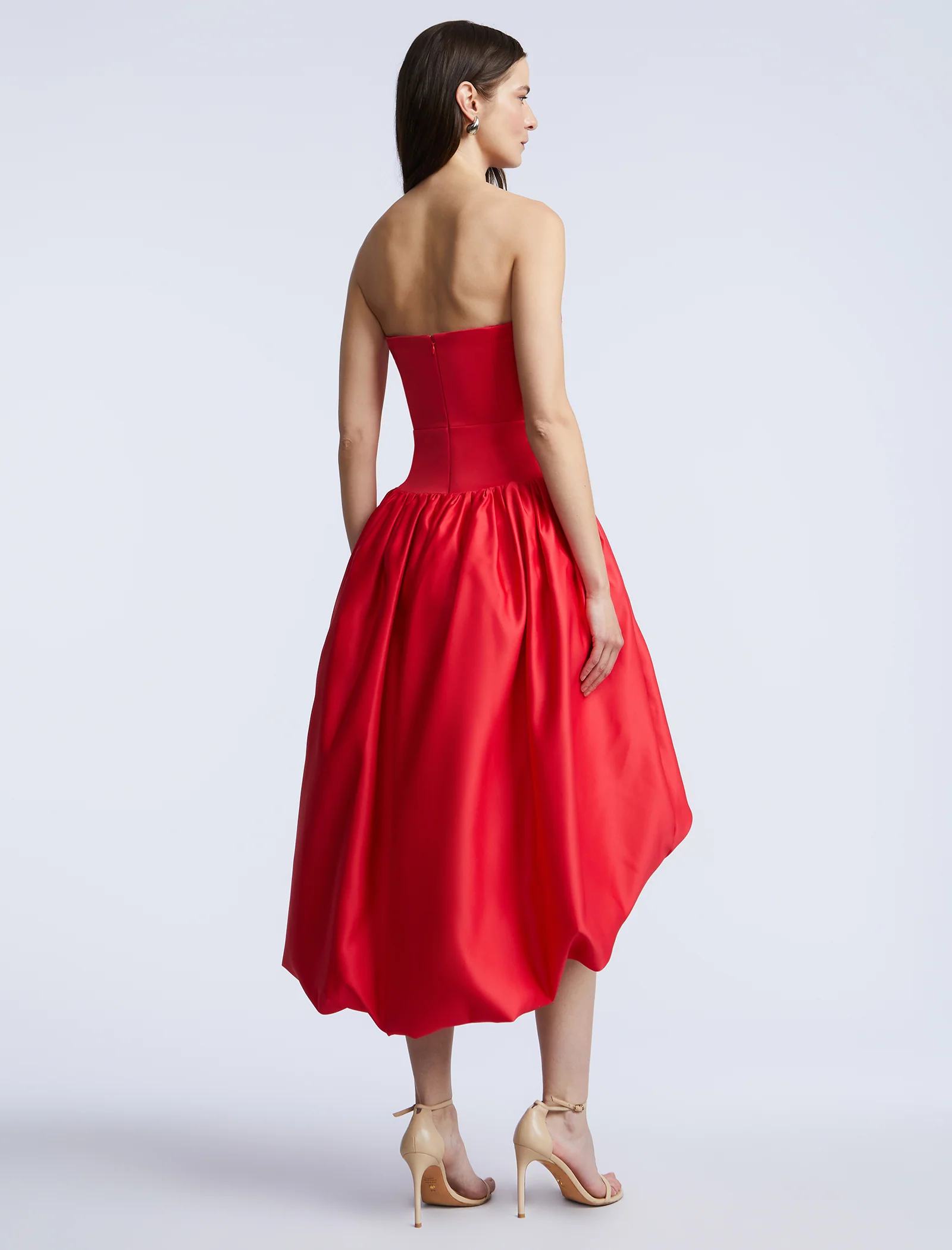 Solid Bubble Hem Dress - Image 6