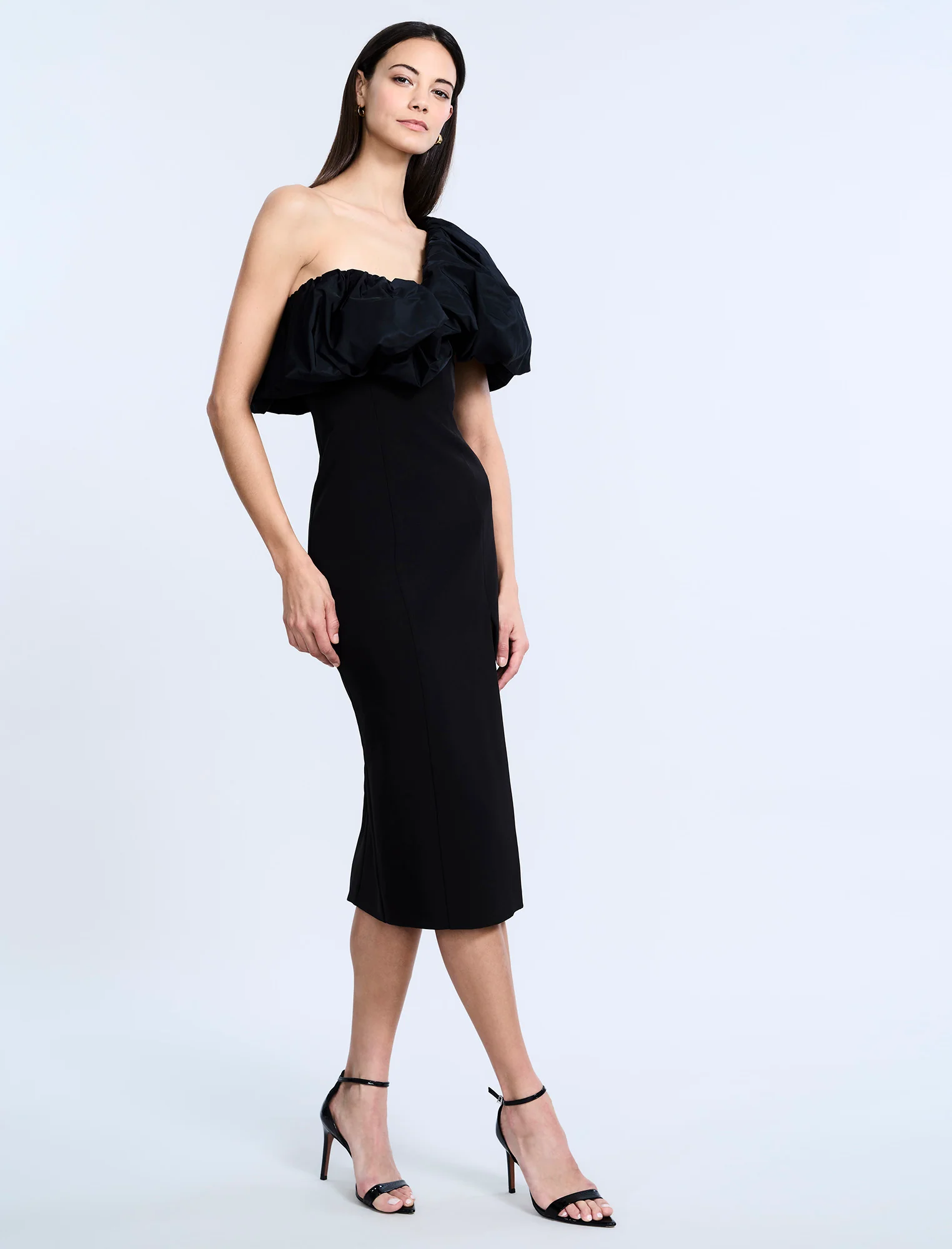 Solid Dress With Puff - Image 6