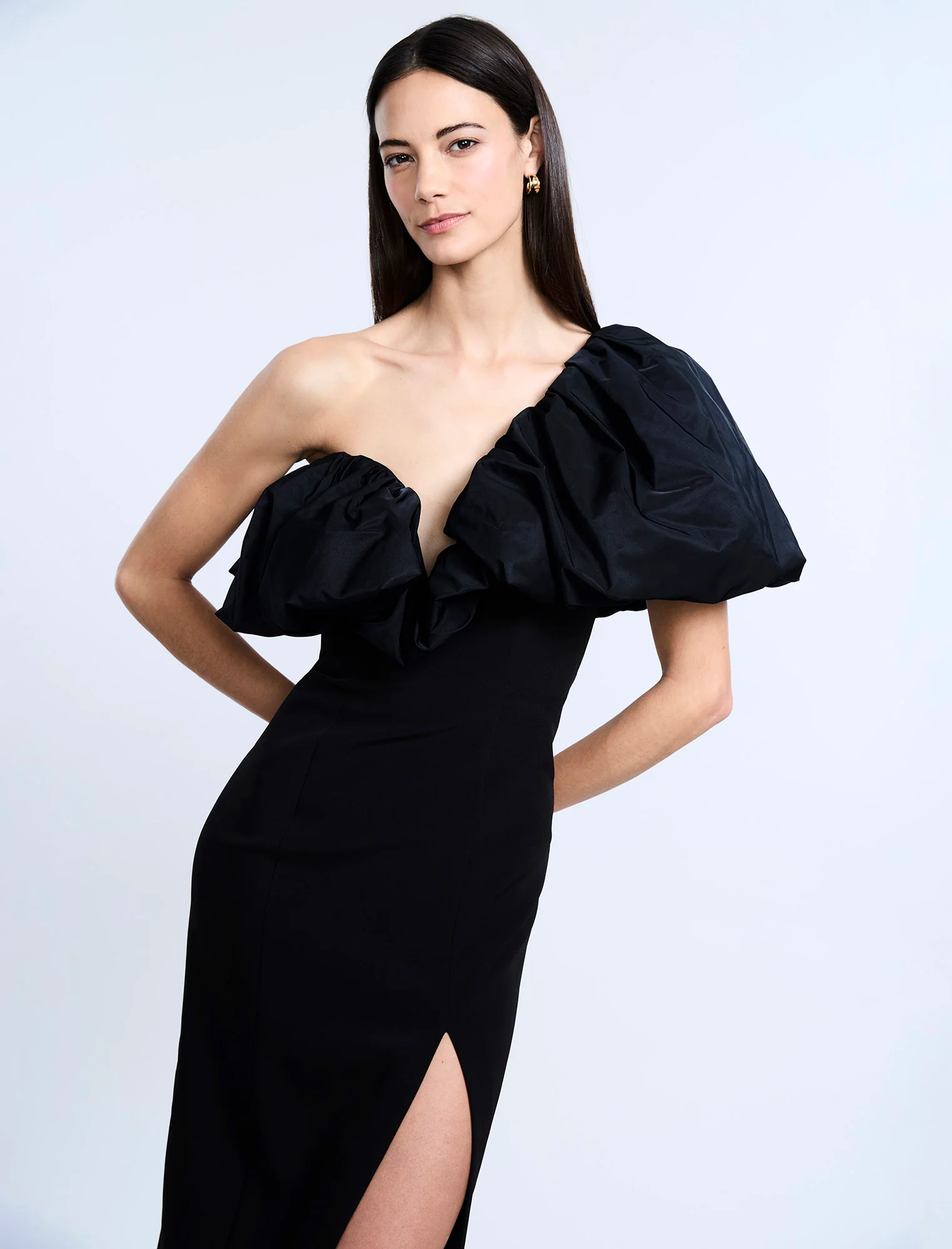 Solid Dress With Puff - Image 7