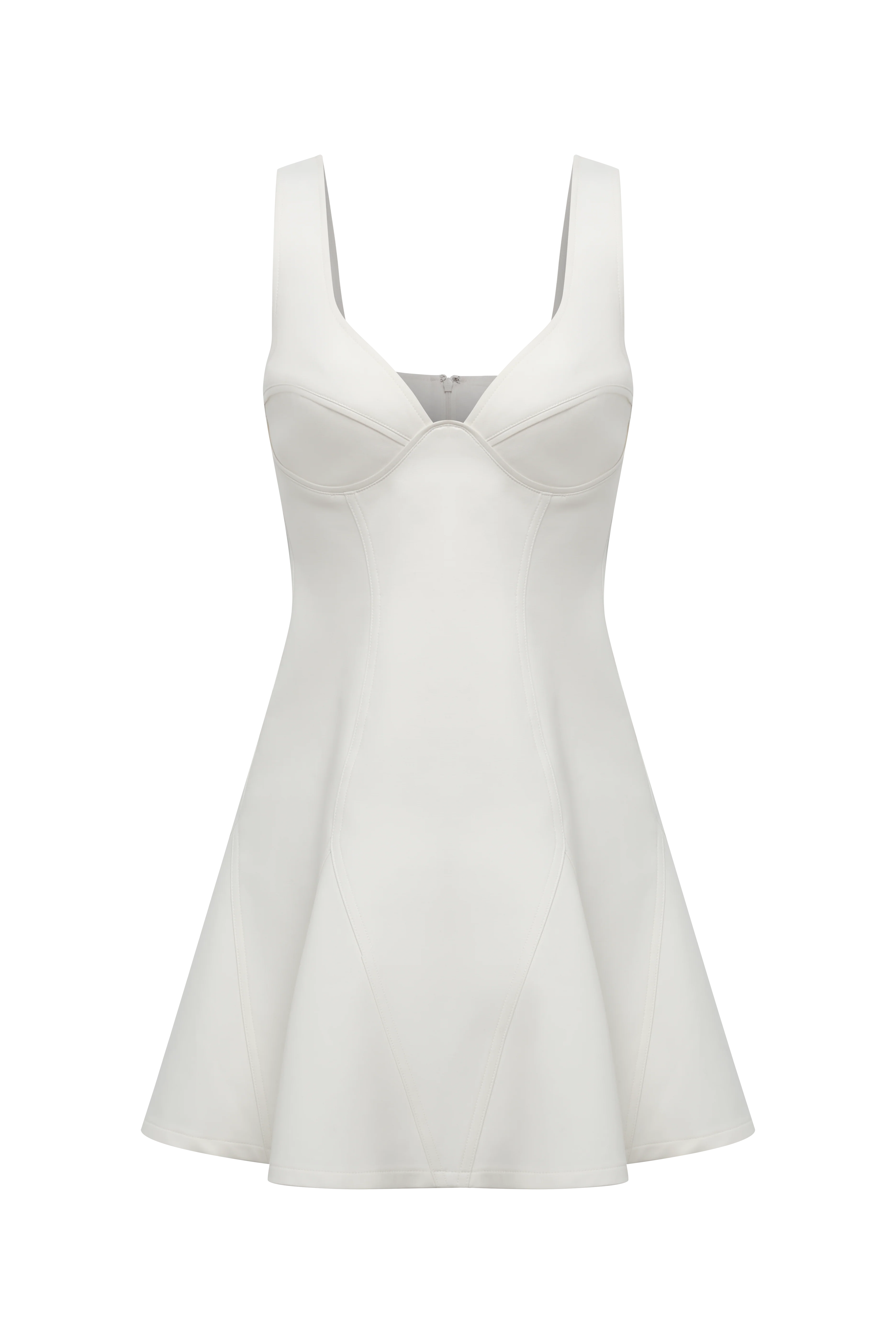 Solid Godet Dress - Image 10