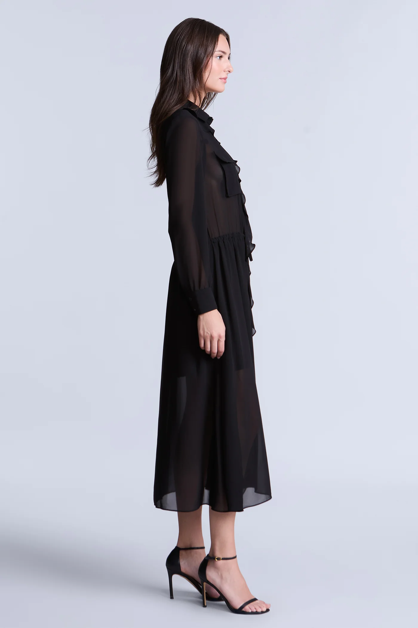 Solid Ruffle Dress - Image 5