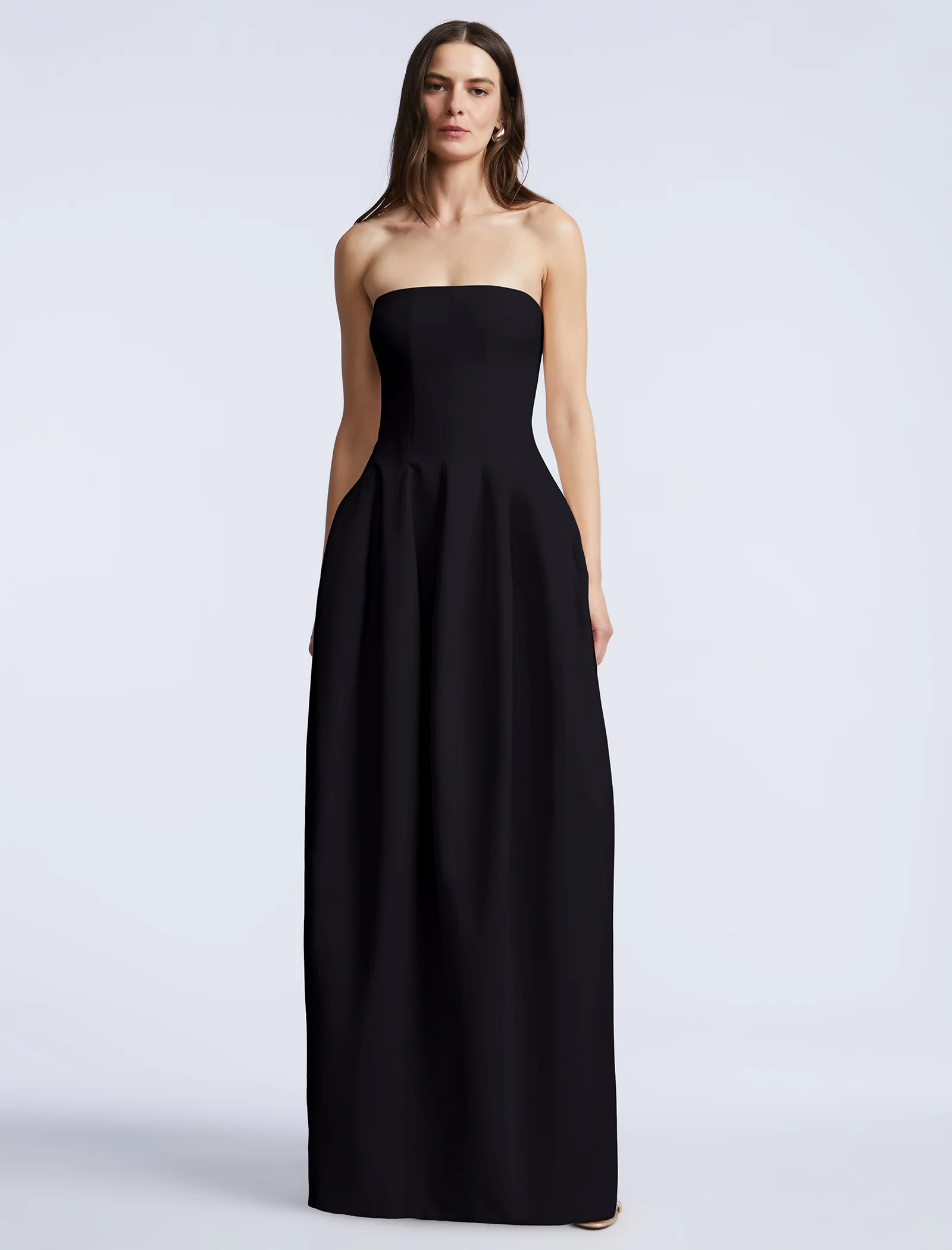 Solid Structured Gown