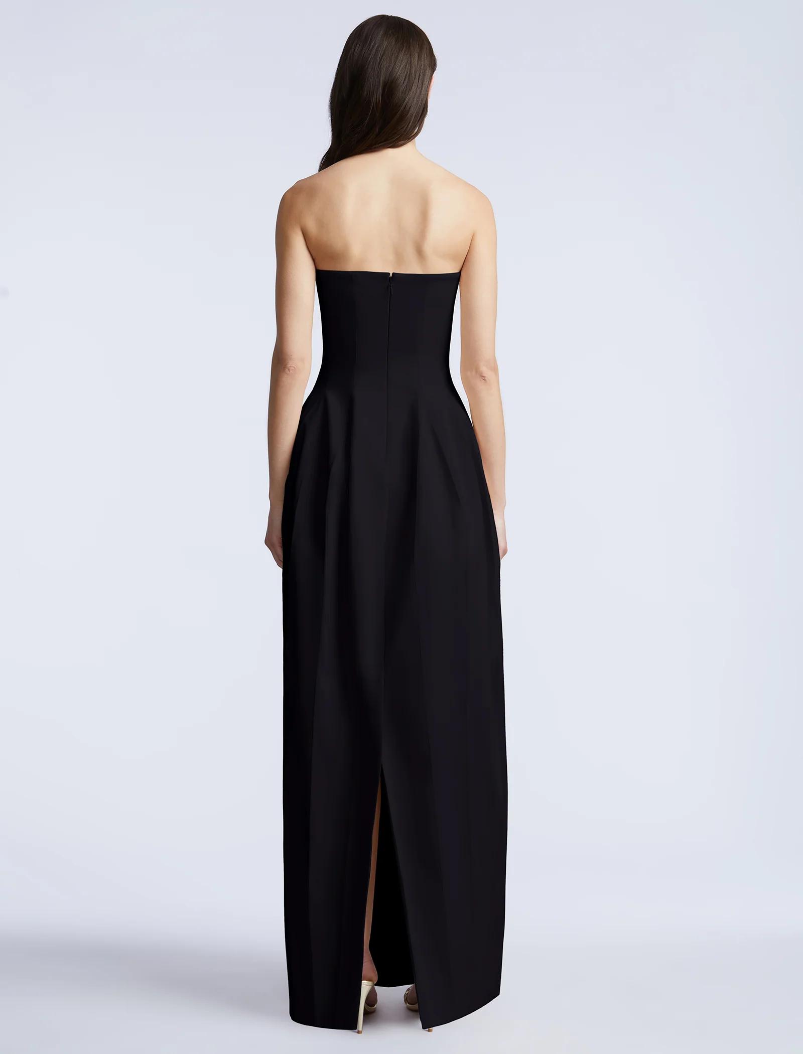 Solid Structured Gown - Image 2