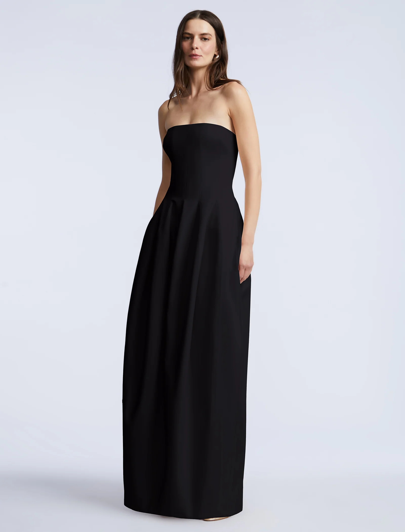 Solid Structured Gown - Image 3