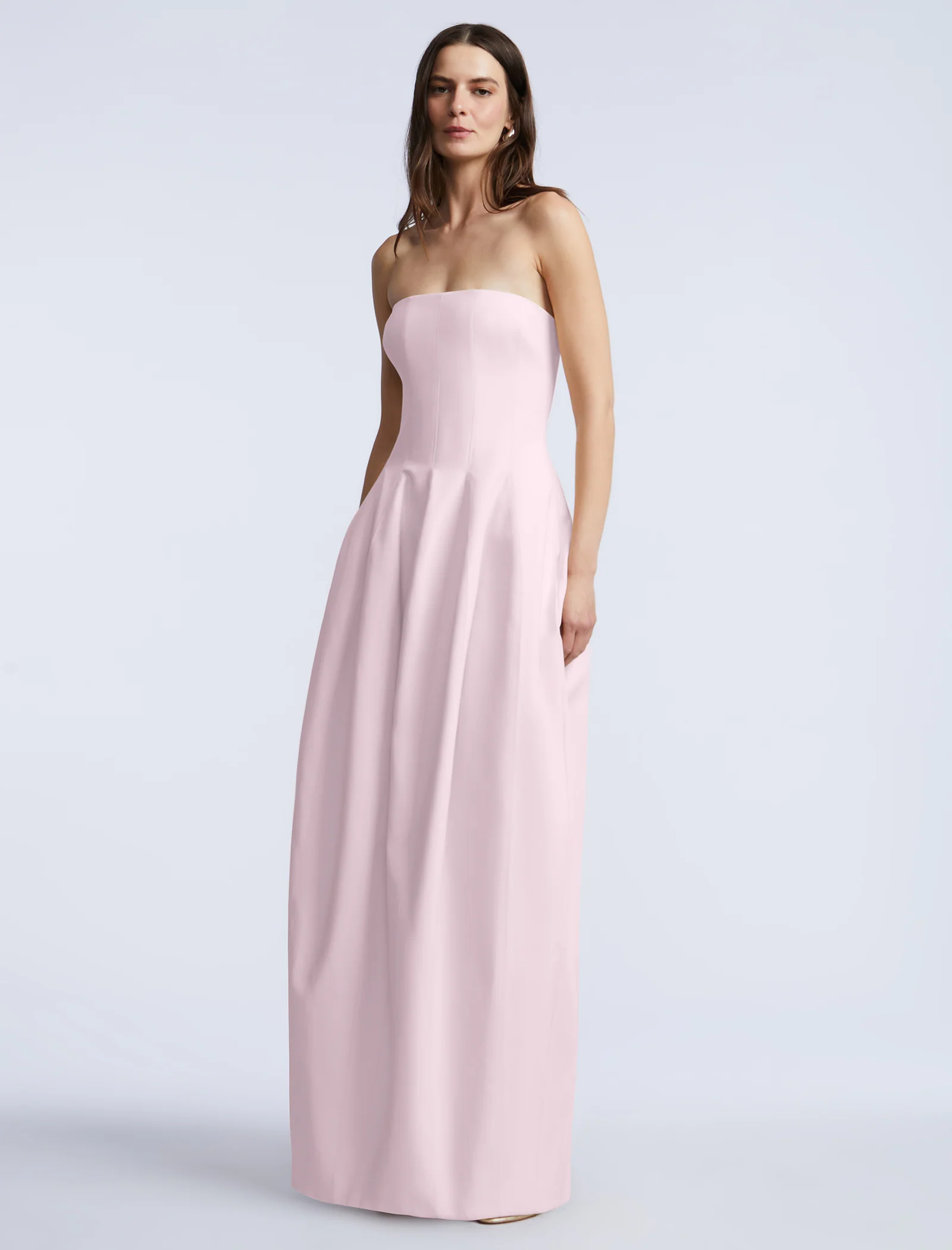Solid Structured Gown - Image 3
