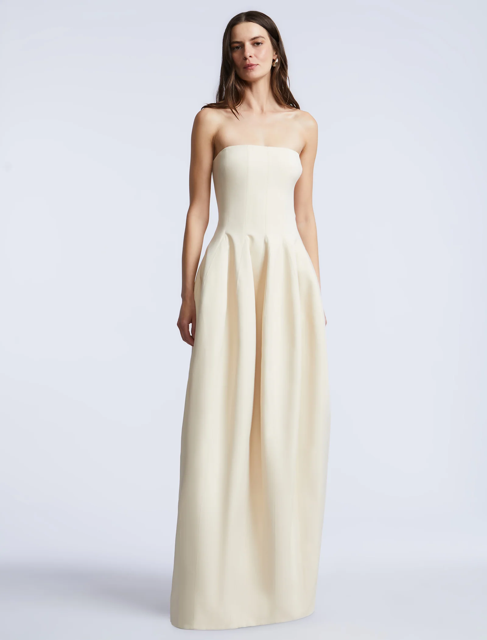 Solid Structured Gown - Image 5