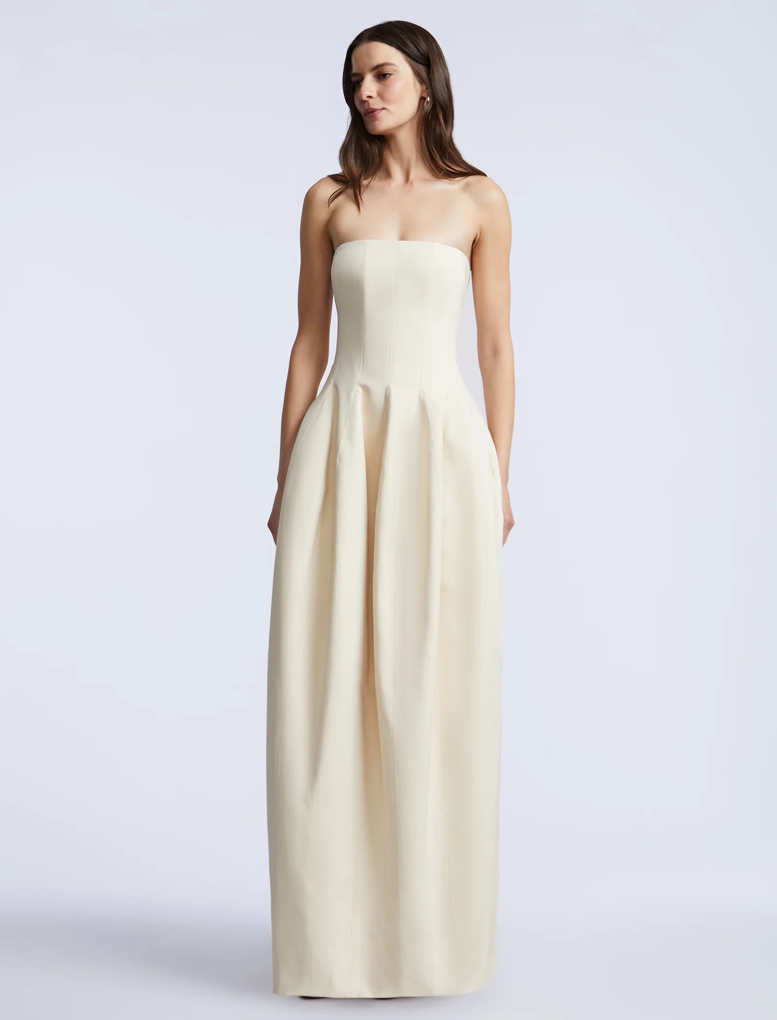 Solid Structured Gown - Image 6