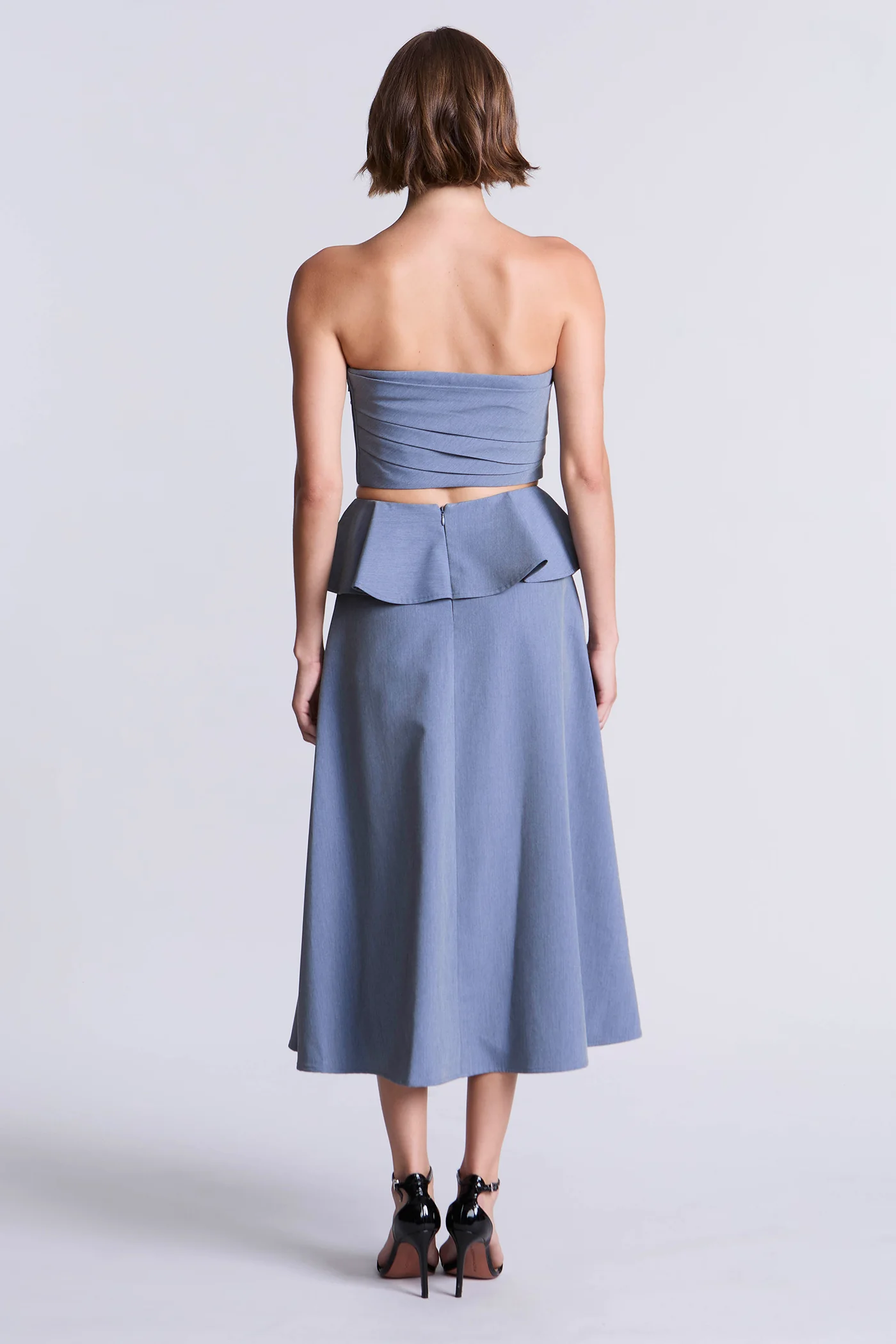 Solid Suiting Fabric Bustier - Image 3
