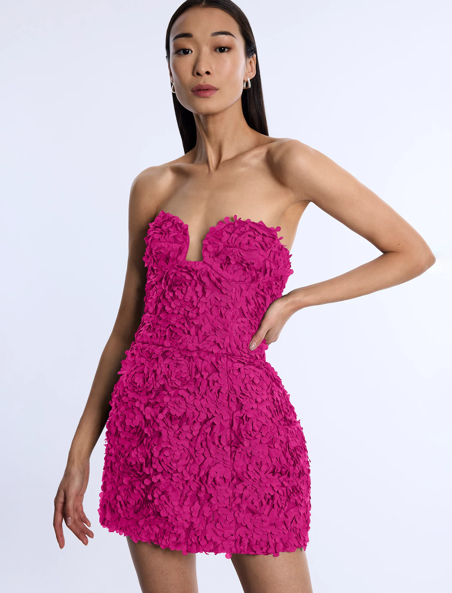 Strapless 3D Floral Dress - Image 5