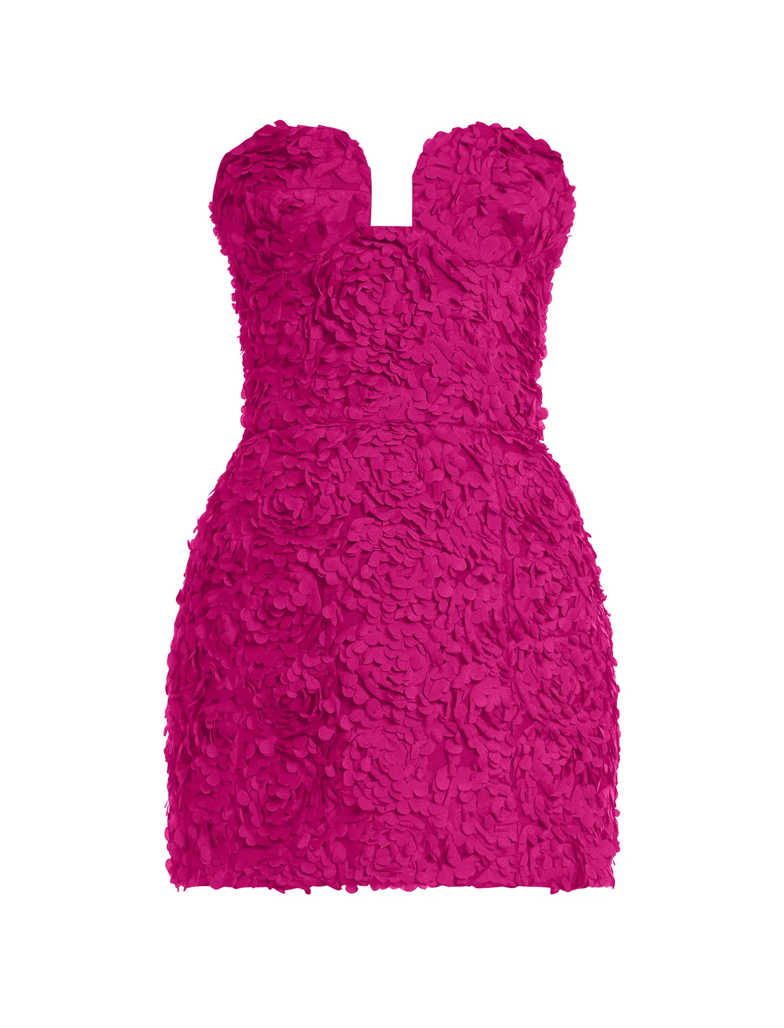 Strapless 3D Floral Dress - Image 9