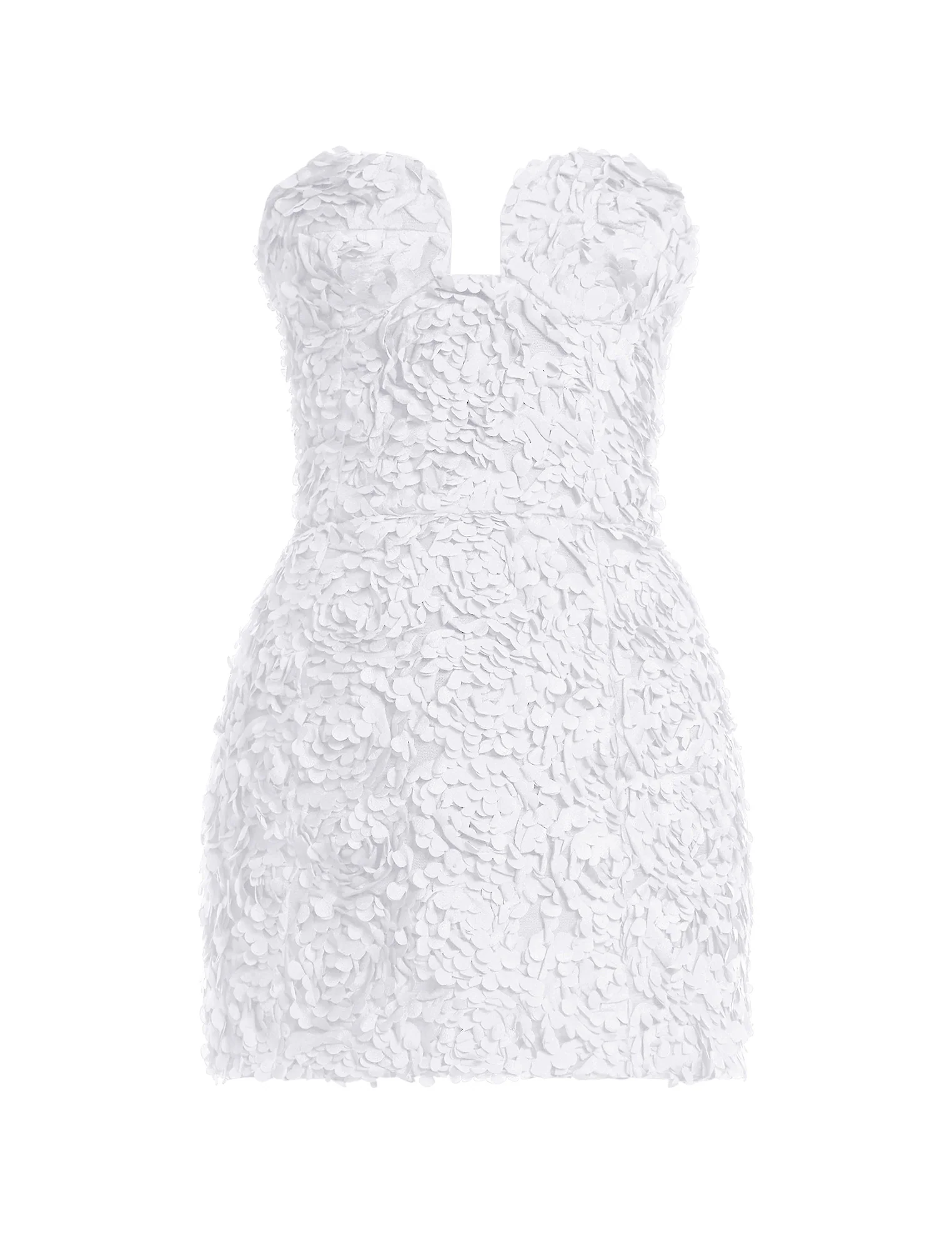 Strapless 3D Floral Dress - Image 9