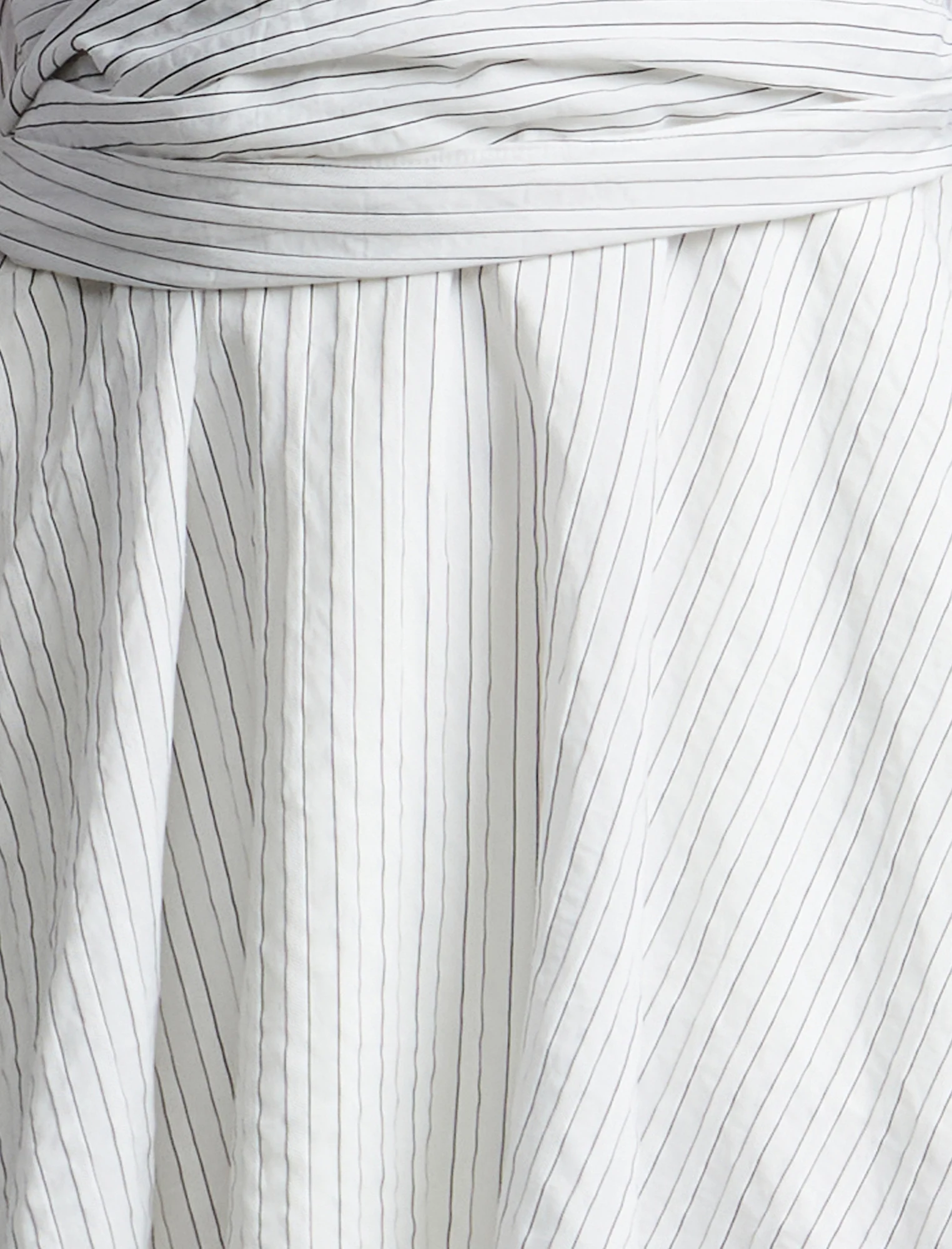 Stripe Shirt Dress With Lace - Image 10