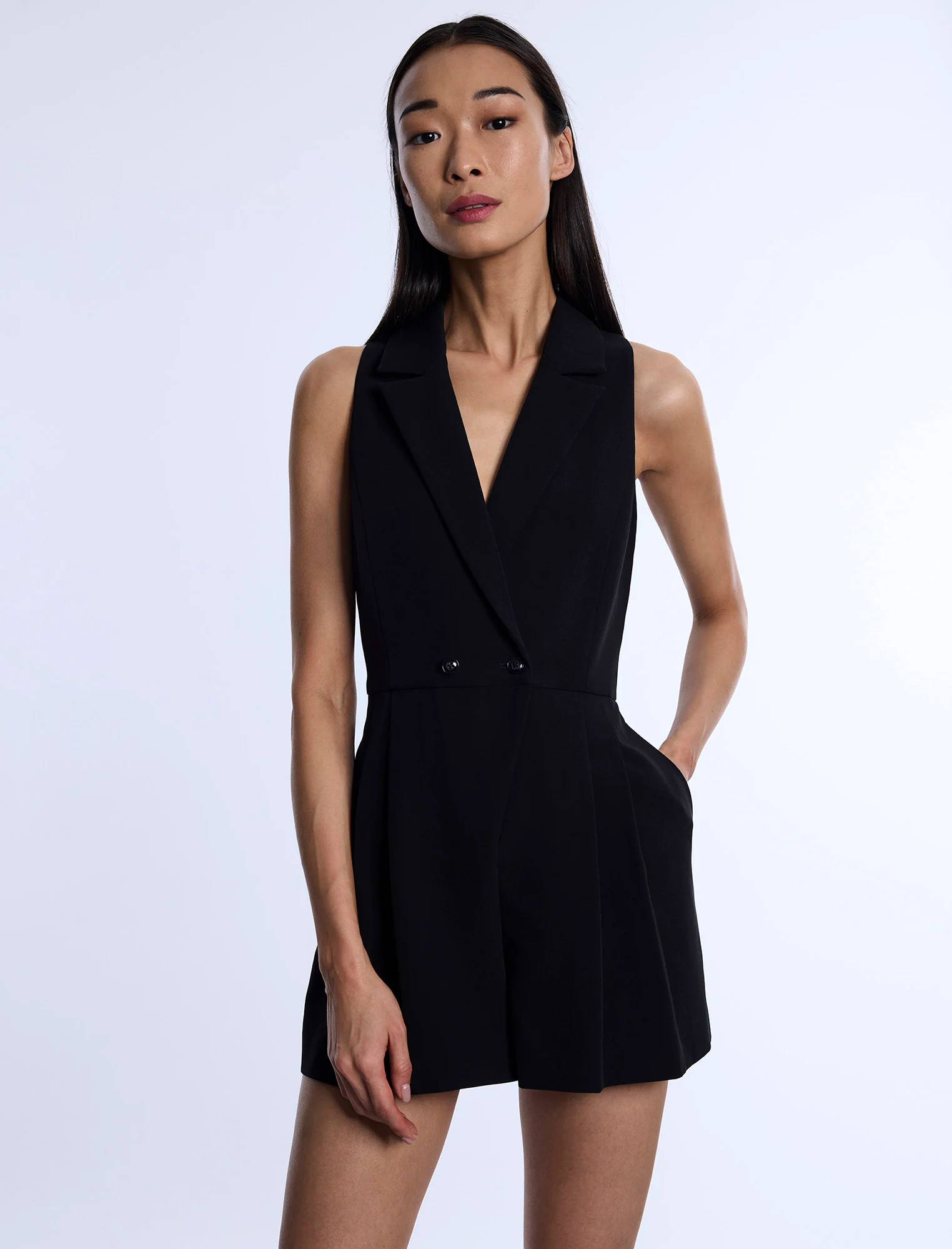 Tailored Sleeveless Romper - Image 6