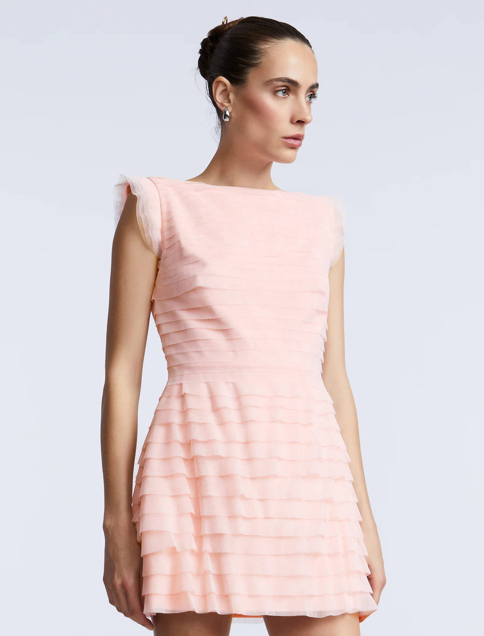 Tulle Tiered Mini Dress - Image 4