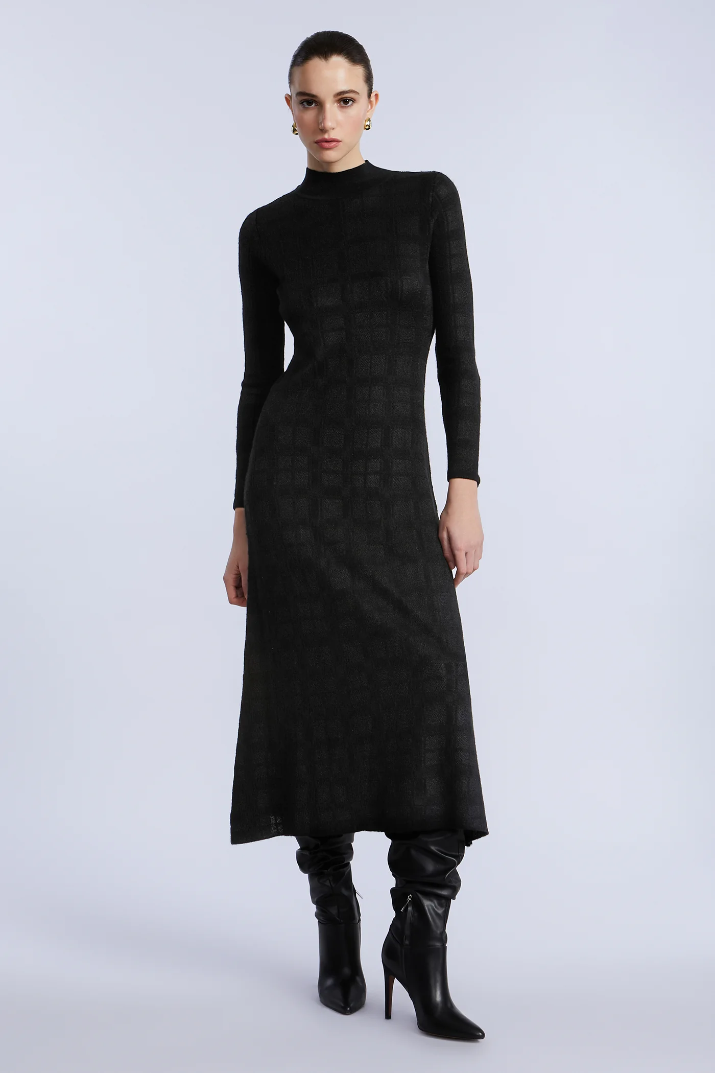 Turtleneck Openweave Dress