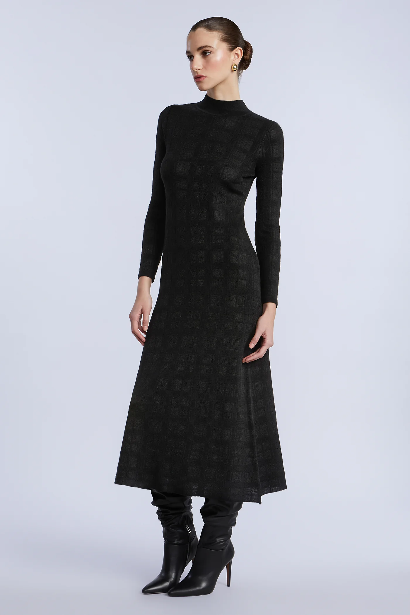 Turtleneck Openweave Dress - Image 6