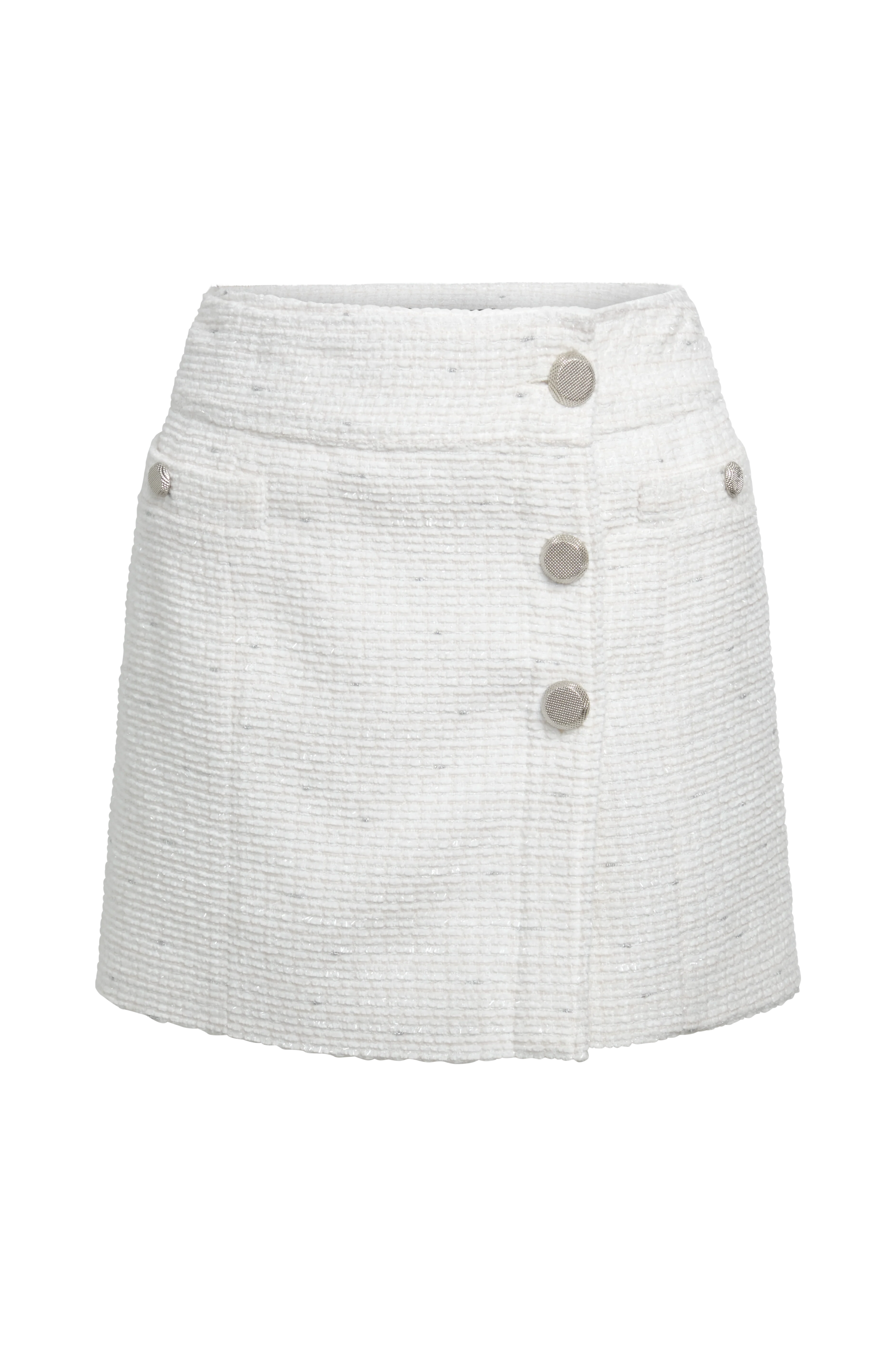 Tweed Wrap Short Skirt - Image 11