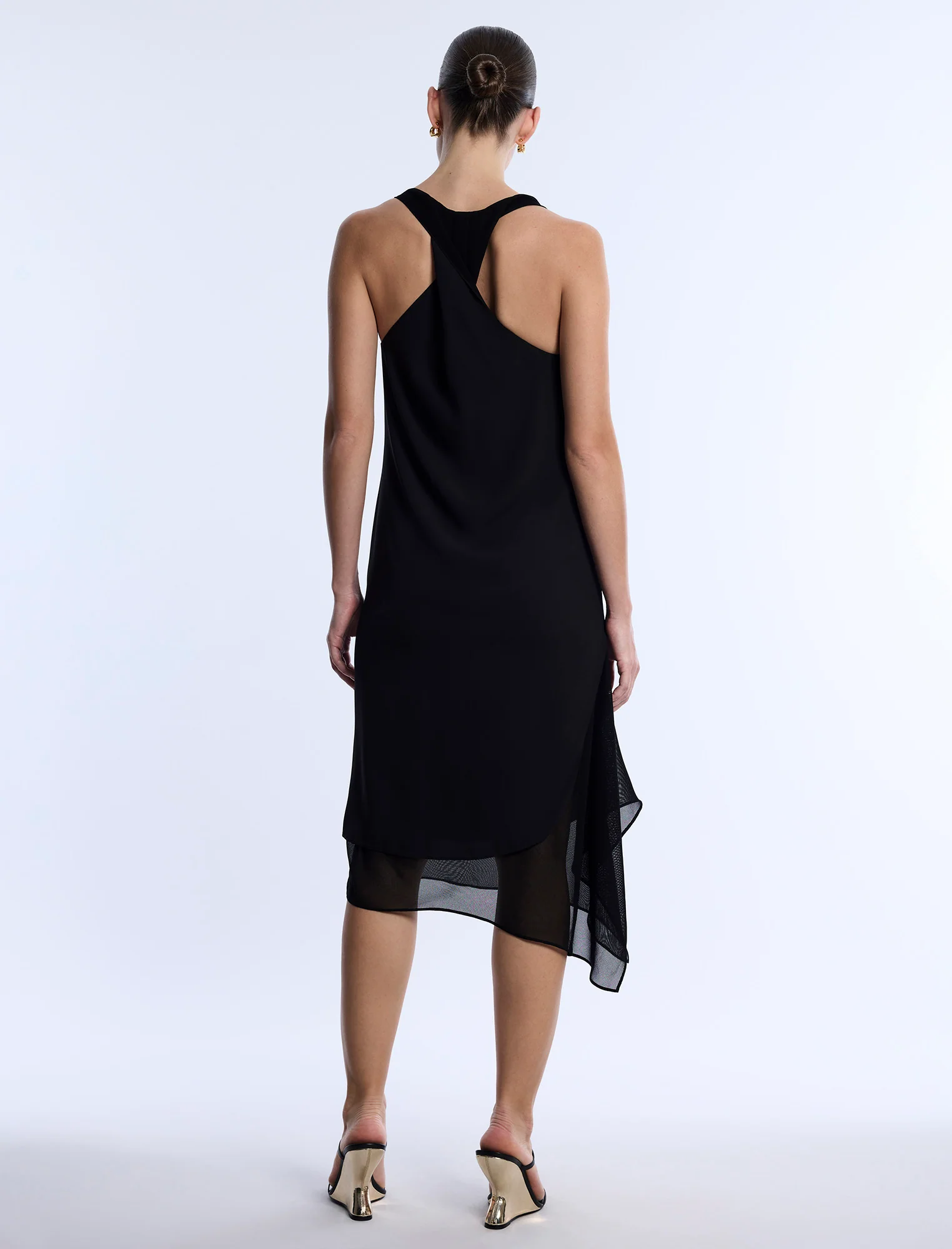 Twist And Drape Combo Dress - Image 2