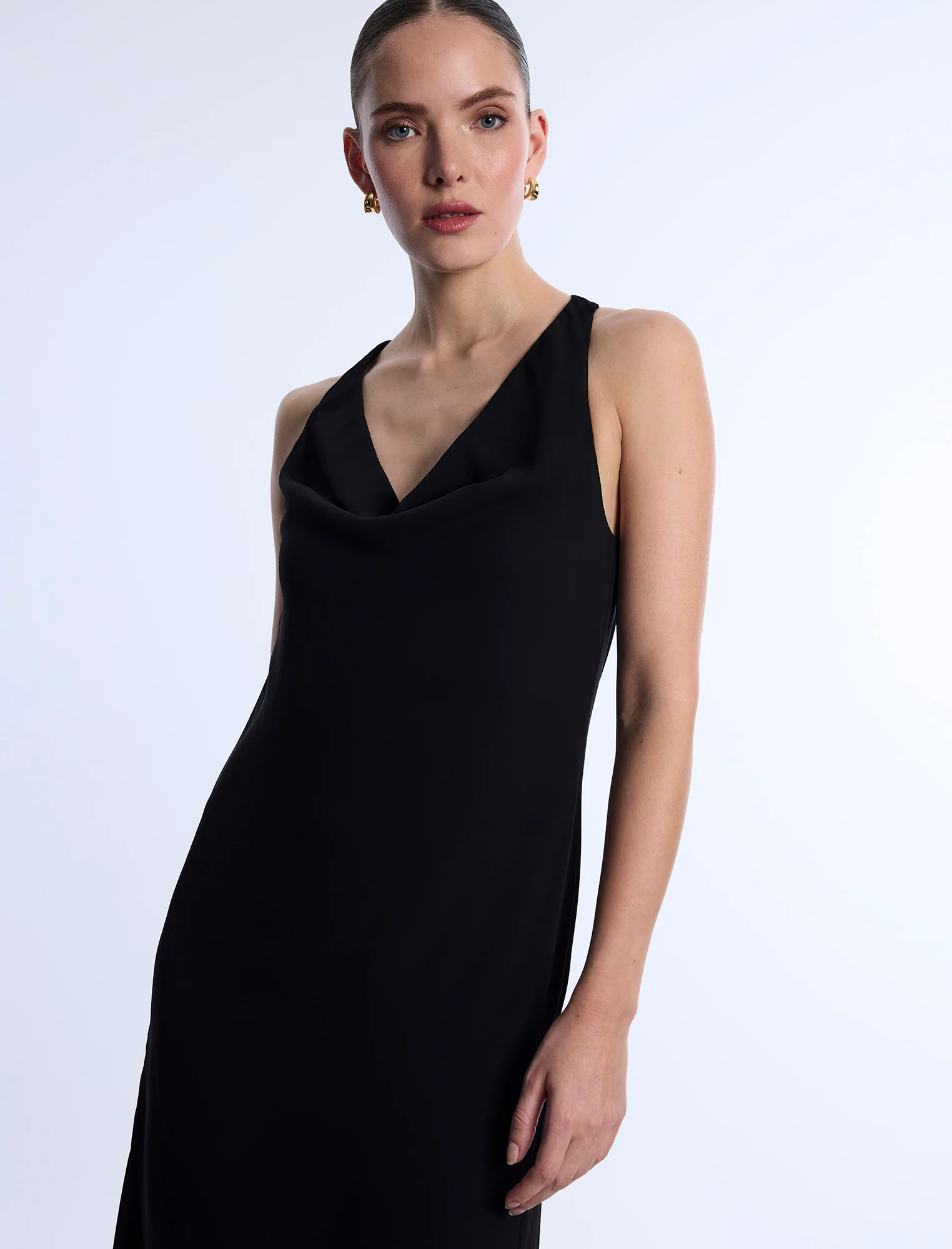Twist And Drape Combo Dress - Image 4