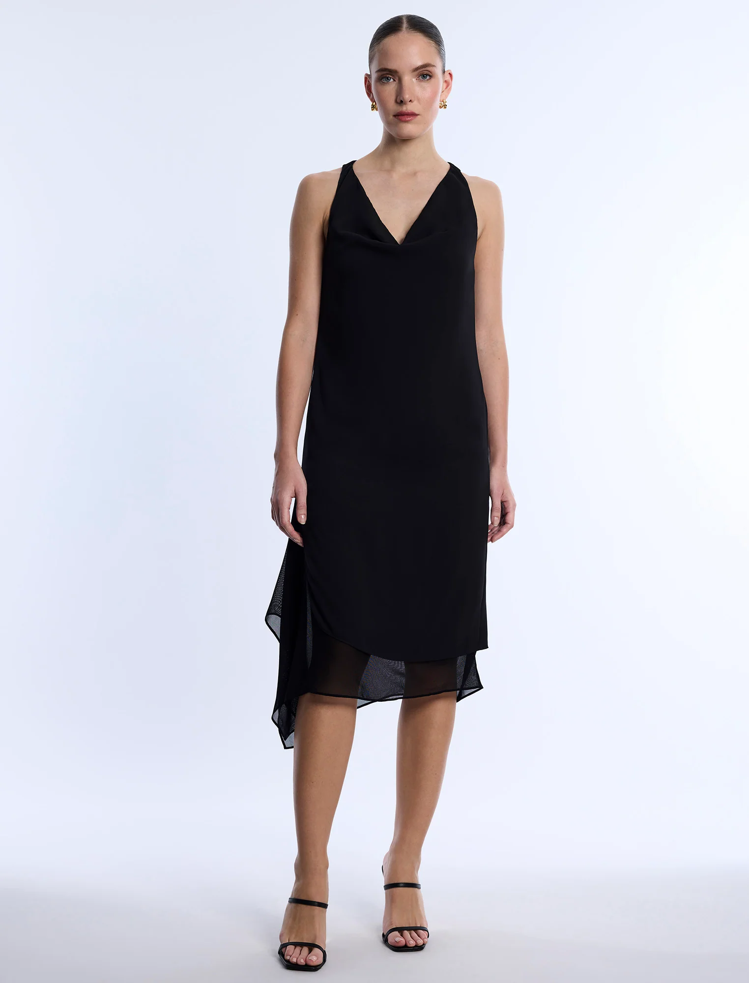 Twist And Drape Combo Dress - Image 5