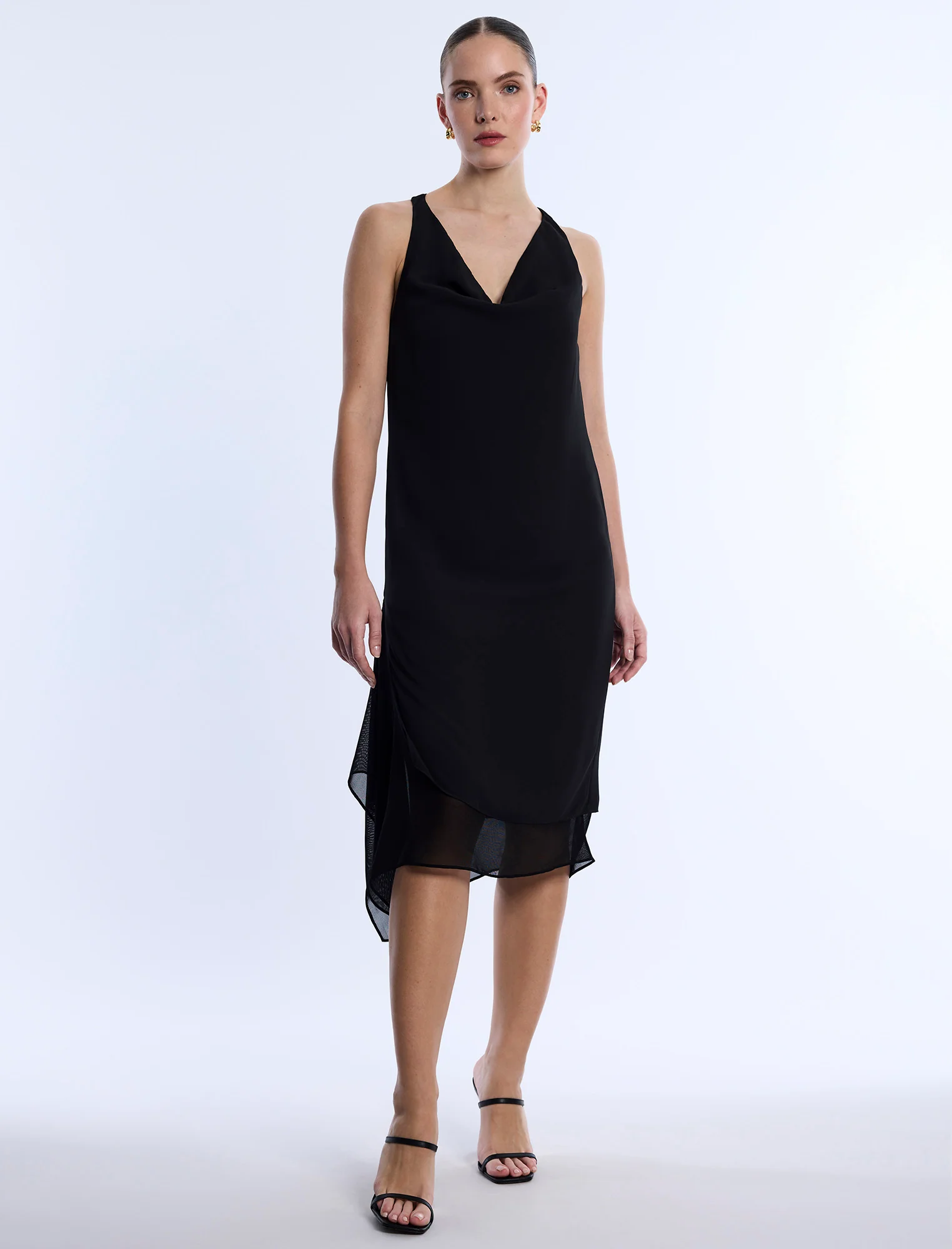 Twist And Drape Combo Dress - Image 6