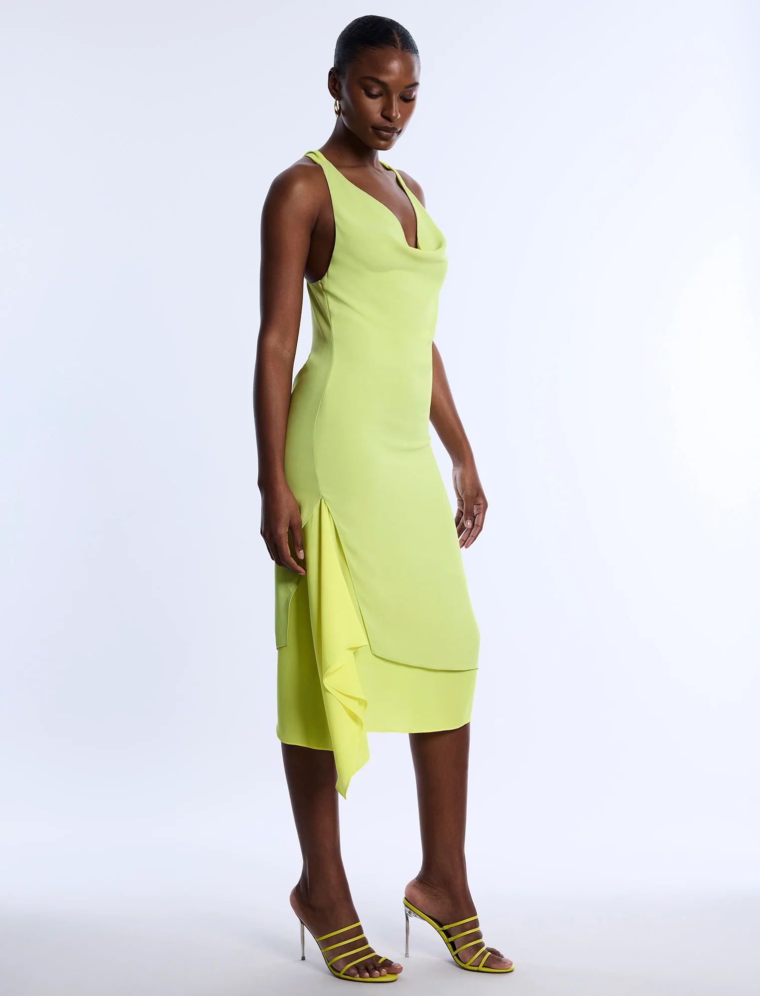 Twist And Drape Combo Dress - Image 3