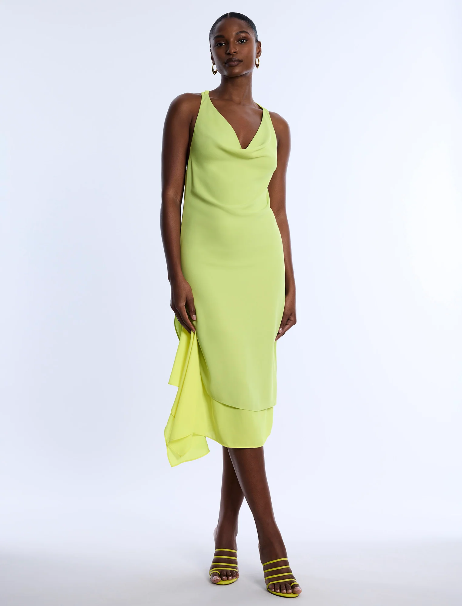 Twist And Drape Combo Dress - Image 5