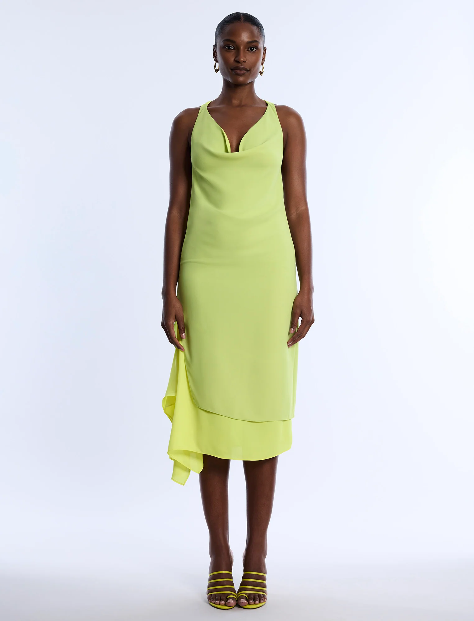 Twist And Drape Combo Dress - Image 6