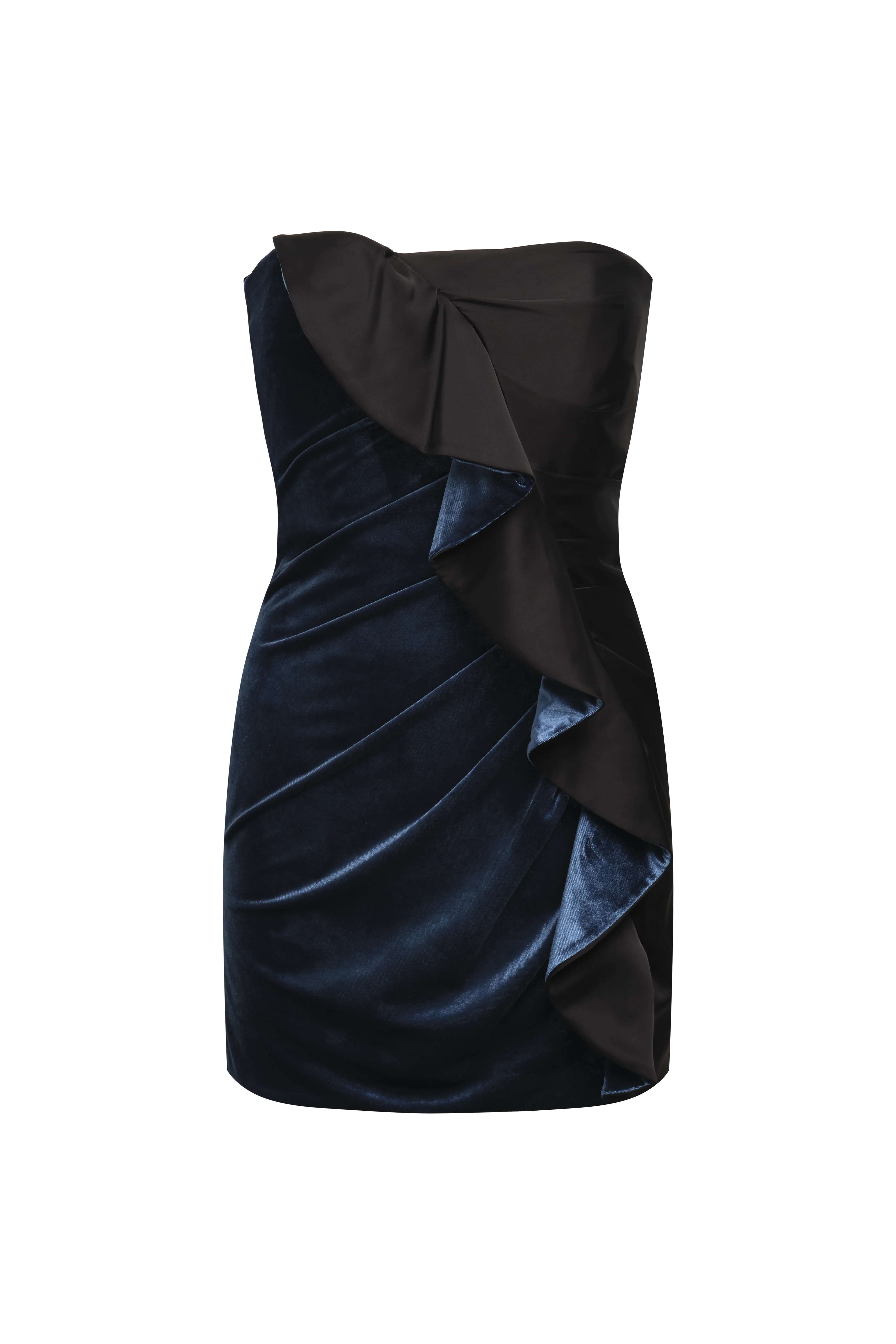 Velvet Satin Ruffle Cocktail - Image 10