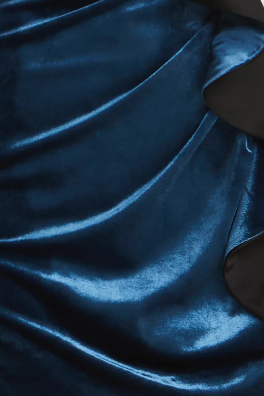 Velvet Satin Ruffle Cocktail - Image 8